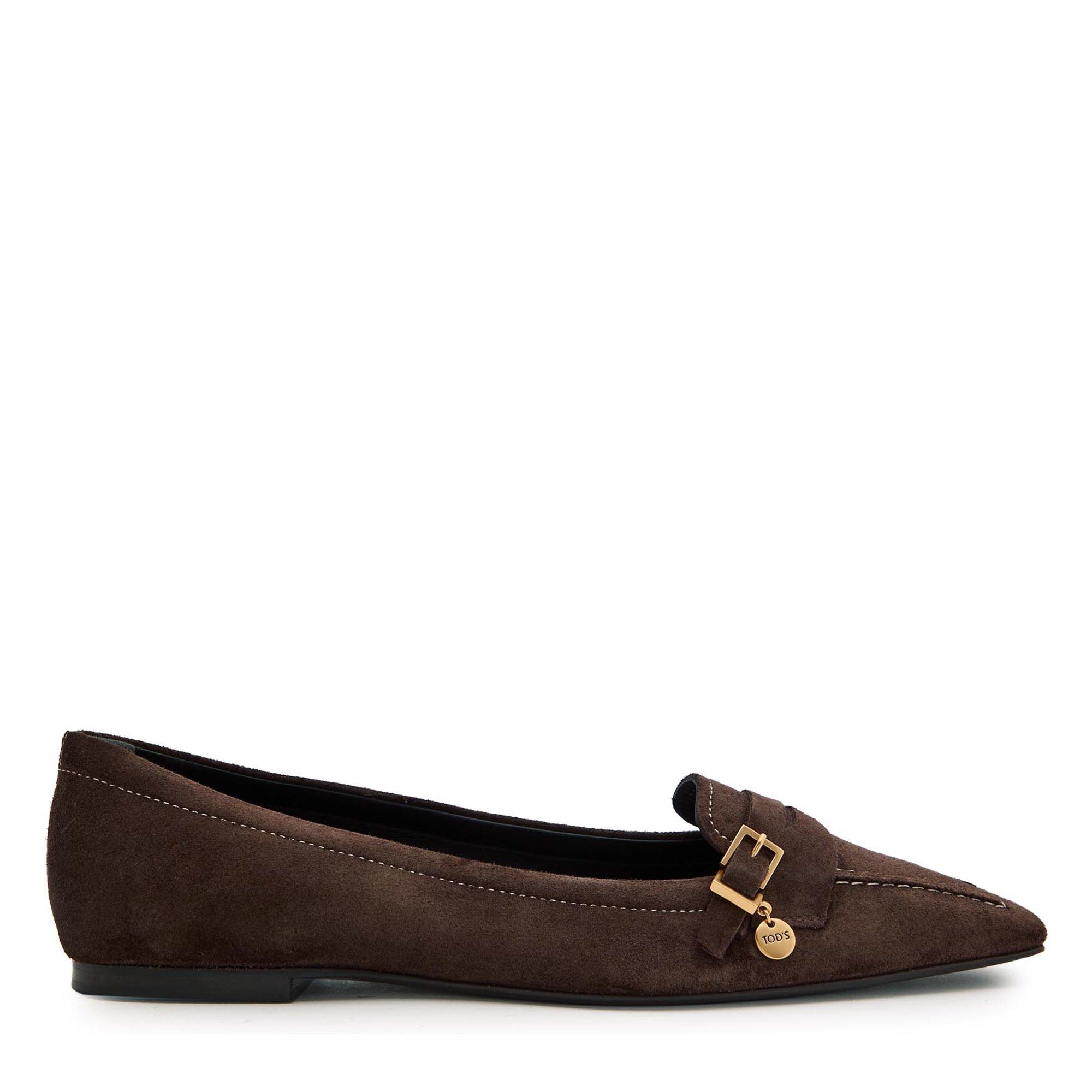 BROWN - Tods - Women's Suede Loafers - 1