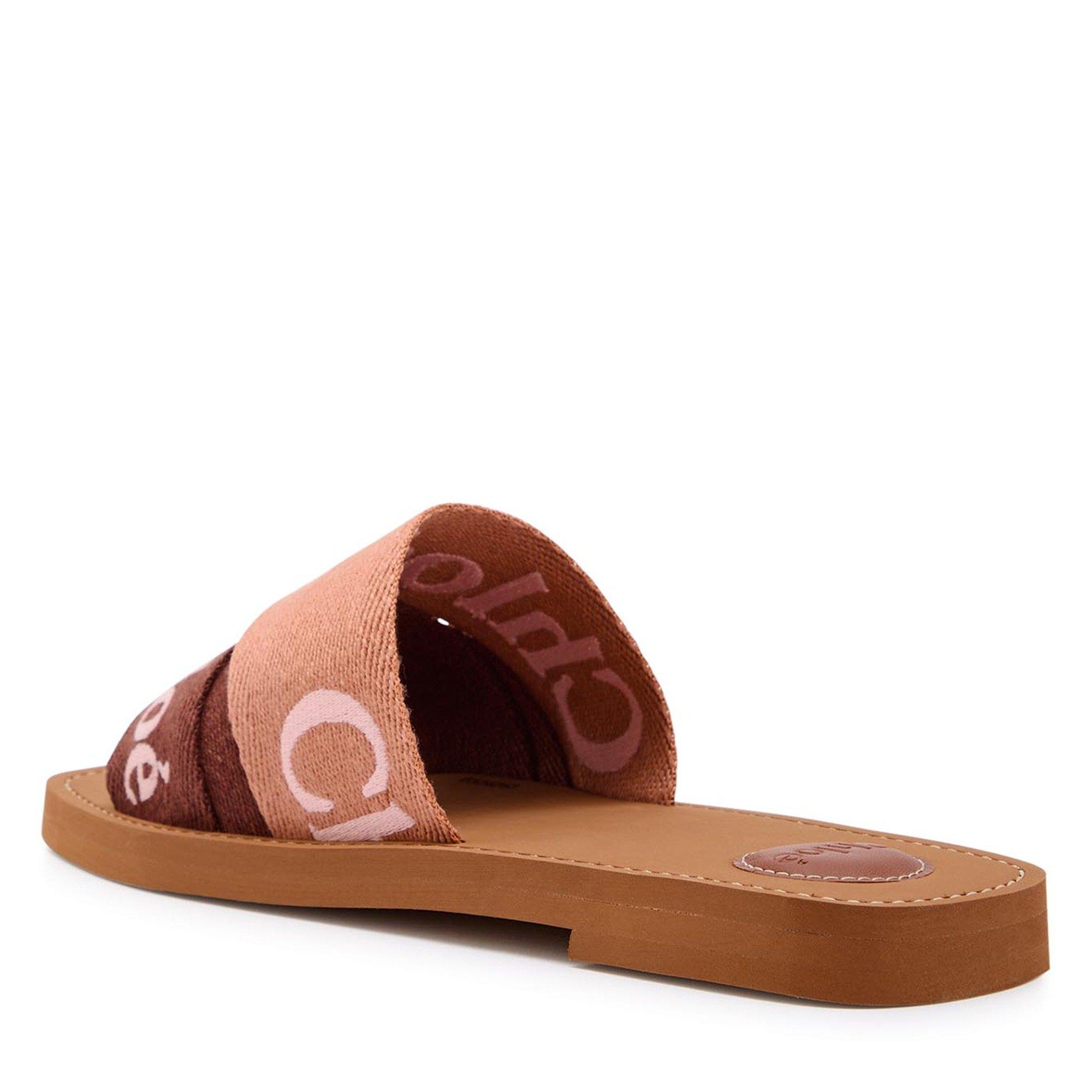PINK - Chloe - Women's Woody Canvas Flat Sandals - 2