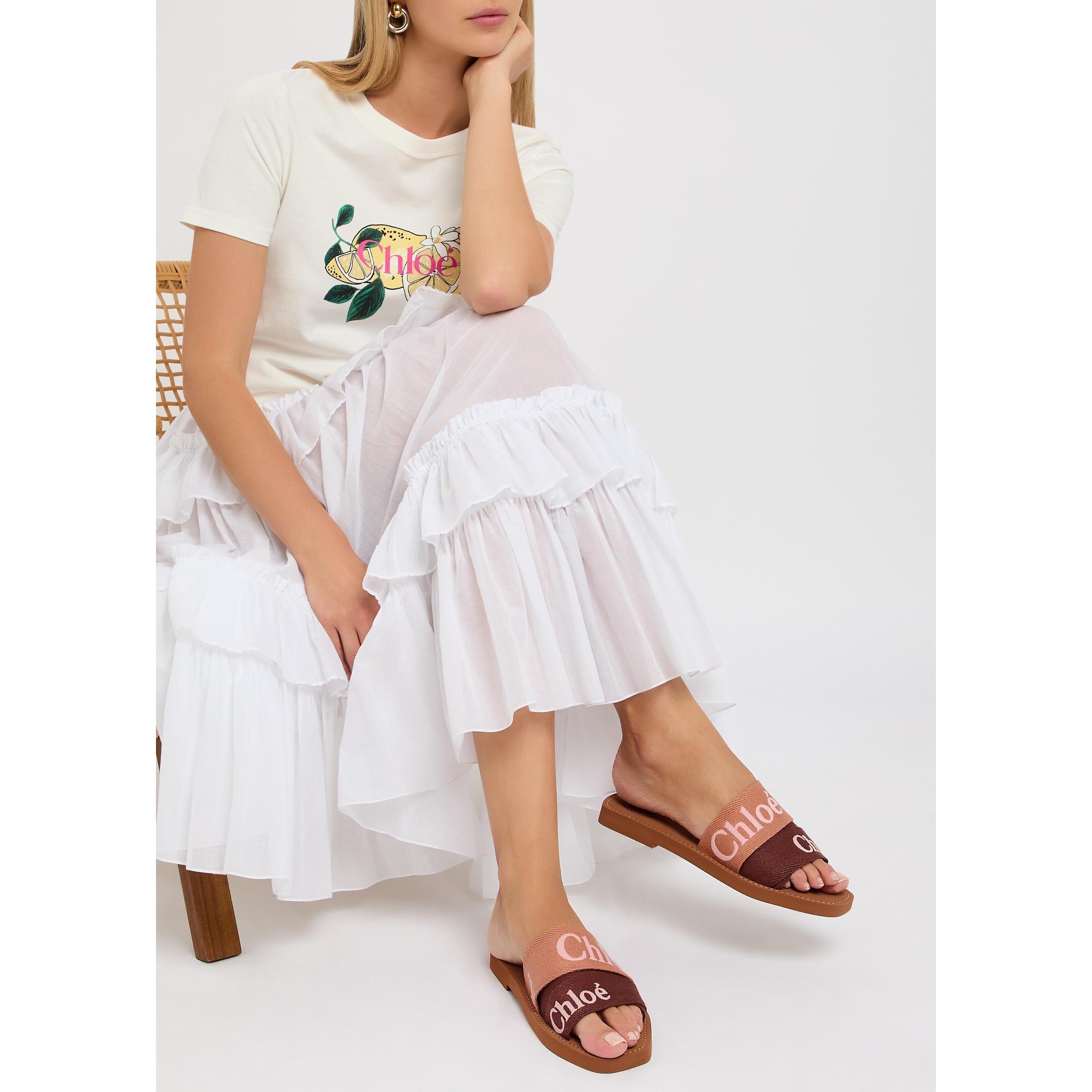 PINK - Chloe - Women's Woody Canvas Flat Sandals - 3