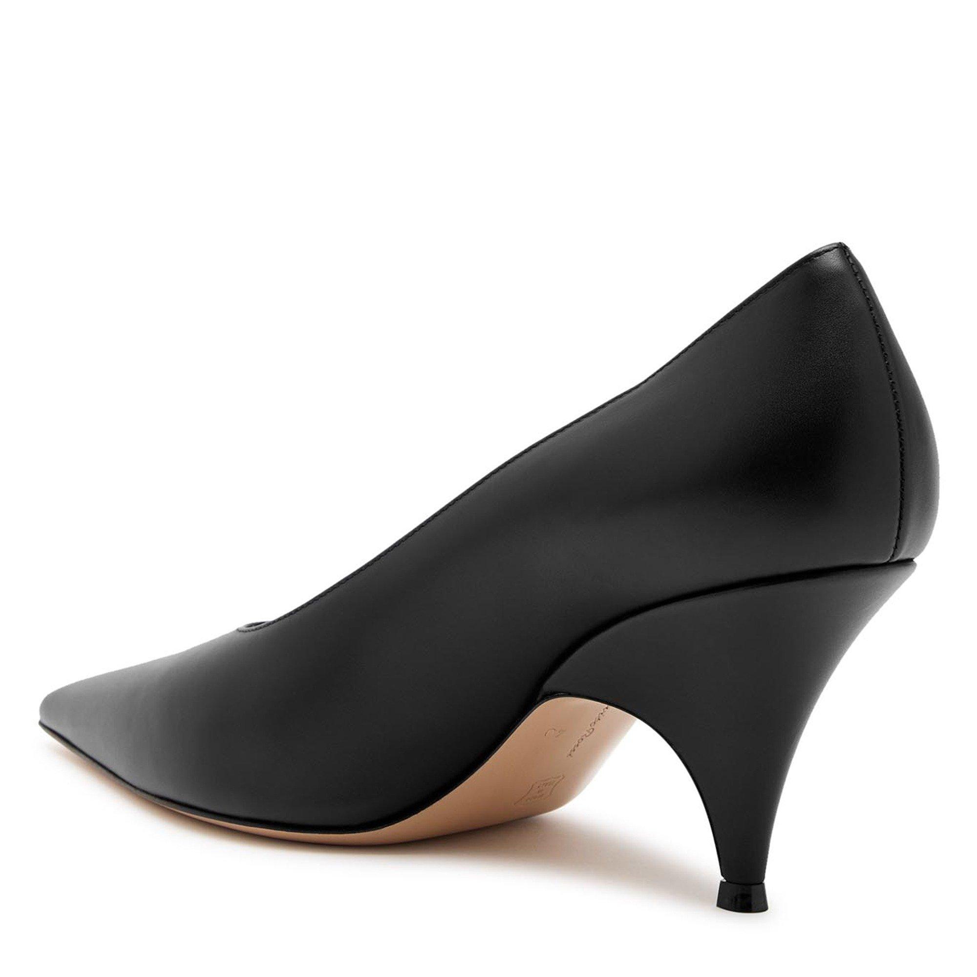 BLACK - Gianvito Rossi - Women's Vitello Leather Pointed-Toe Stiletto Heels - 2