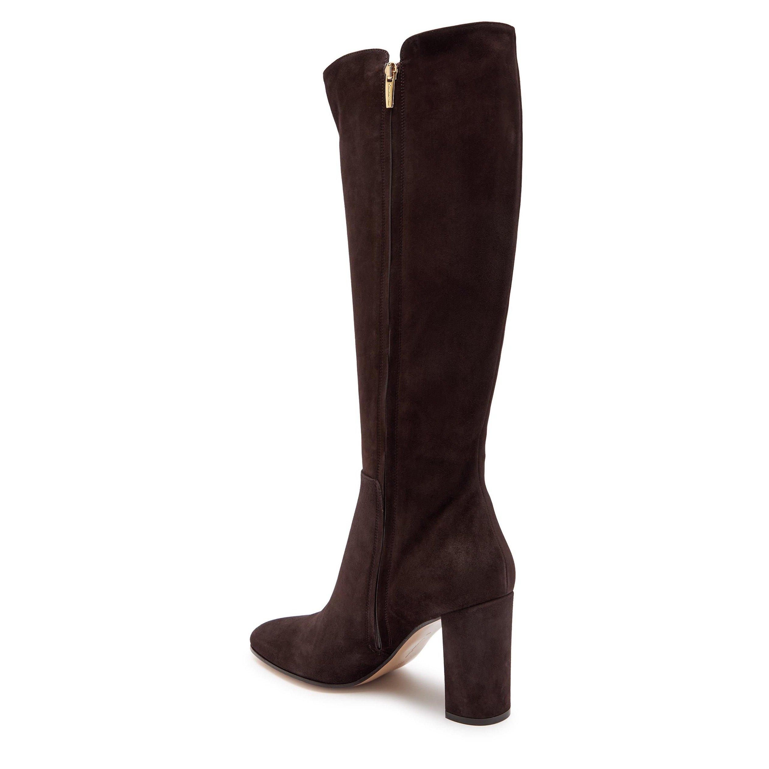 BROWN - Gianvito Rossi - Women's Suede Knee High Boots - 2