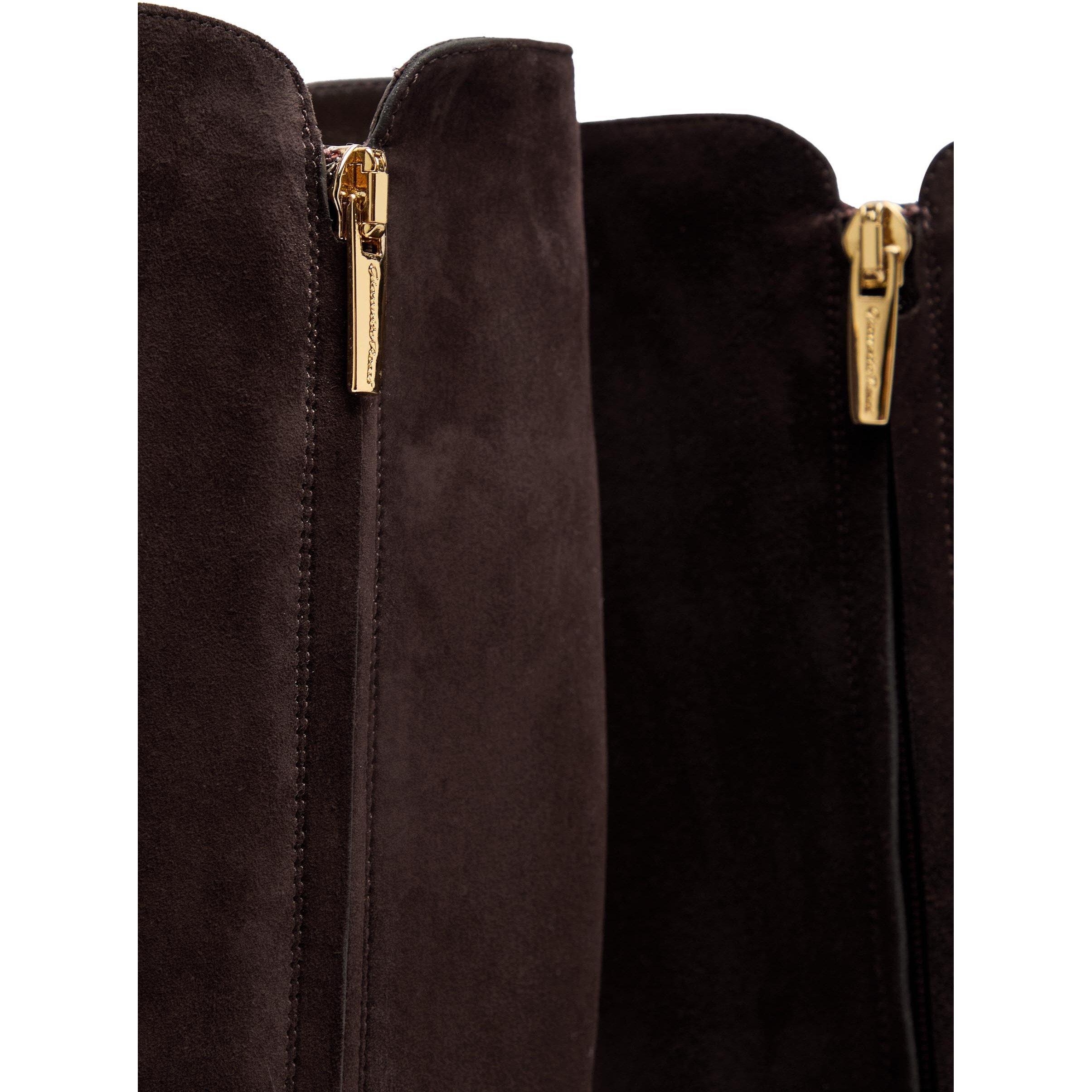 BROWN - Gianvito Rossi - Women's Suede Knee High Boots - 5