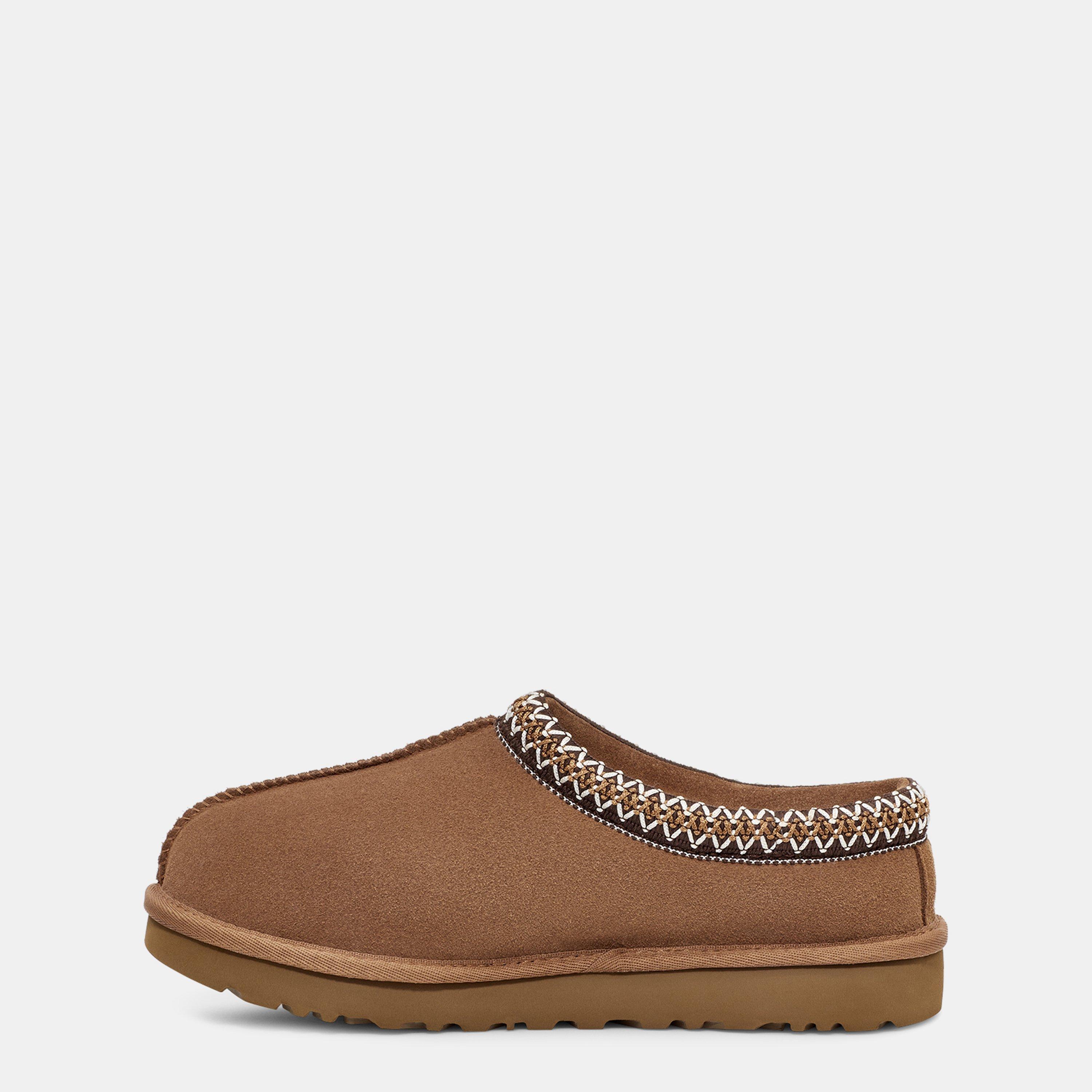 Chestnut - Ugg - Women's Tasman II Suede Sheepskin Mule Slippers - 5