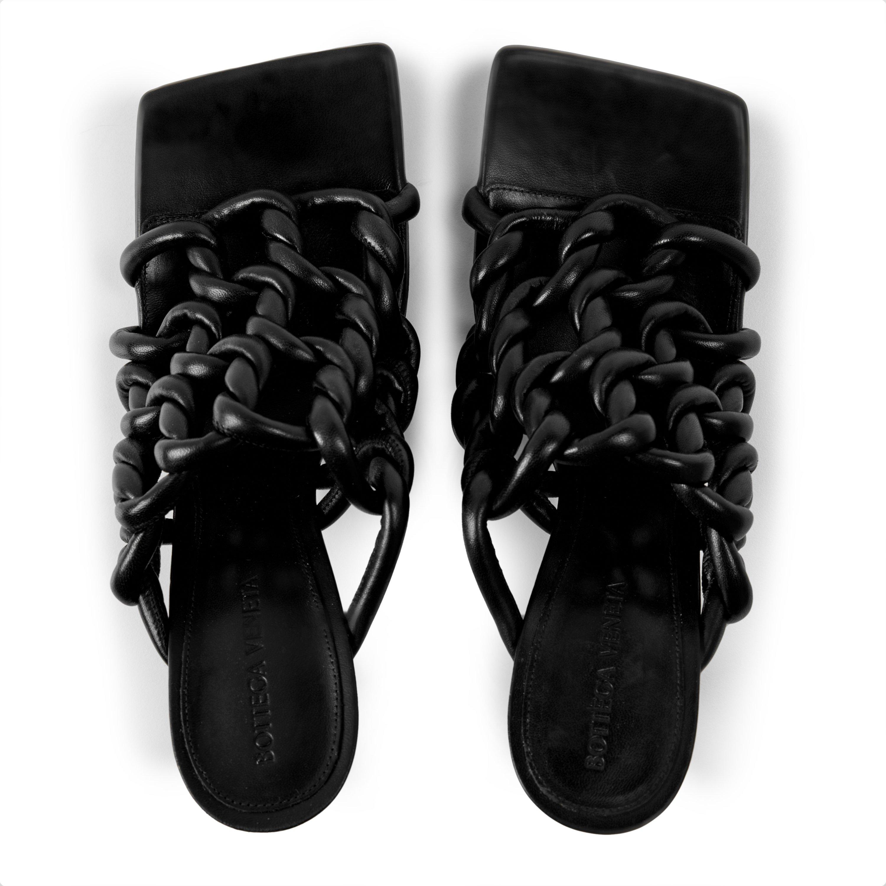 BLACK - Bottega Veneta - LEATHER FLAT KNEE HIGH BO - 4