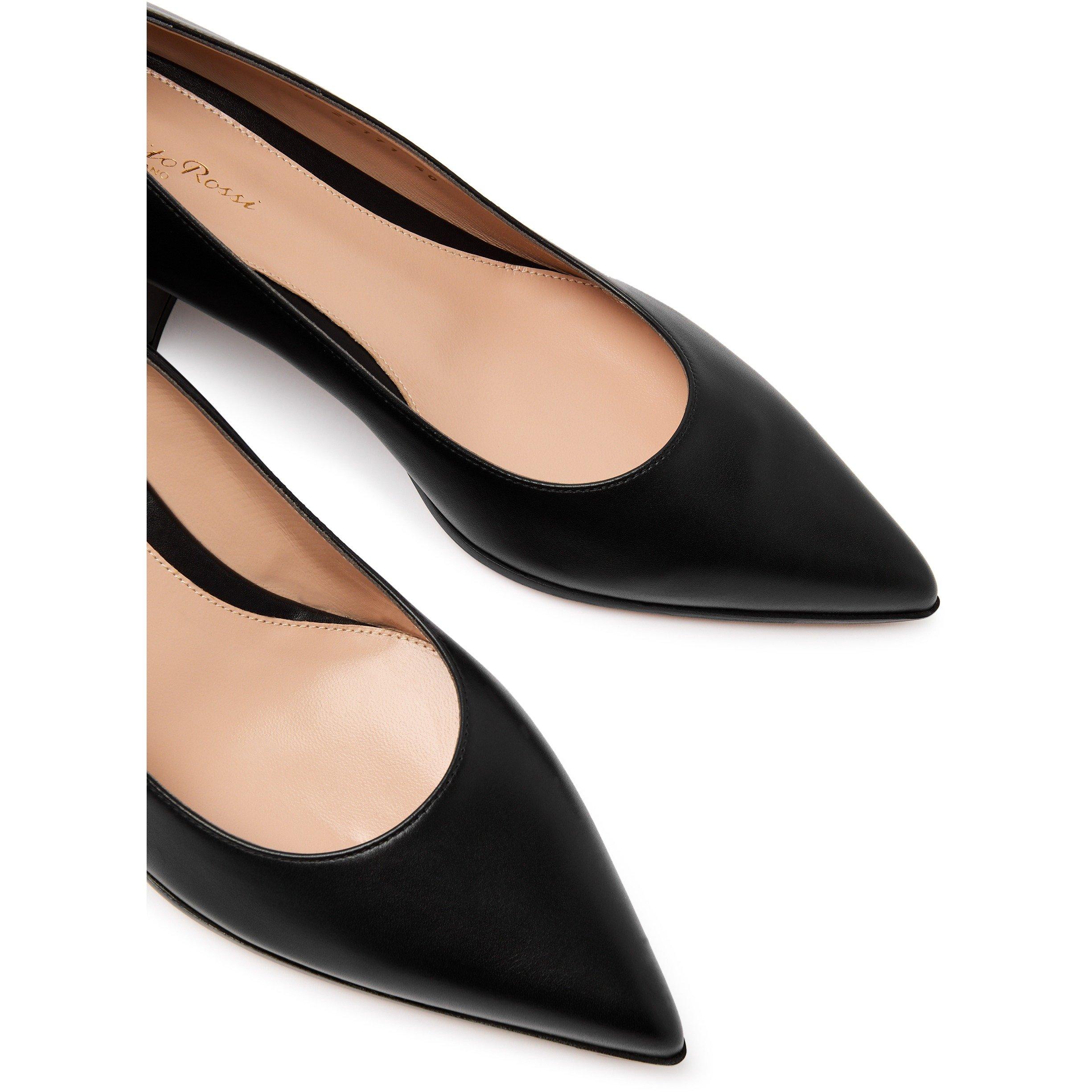 BLACK - Gianvito Rossi - Women's Piper 45 Suede Pumps - 4