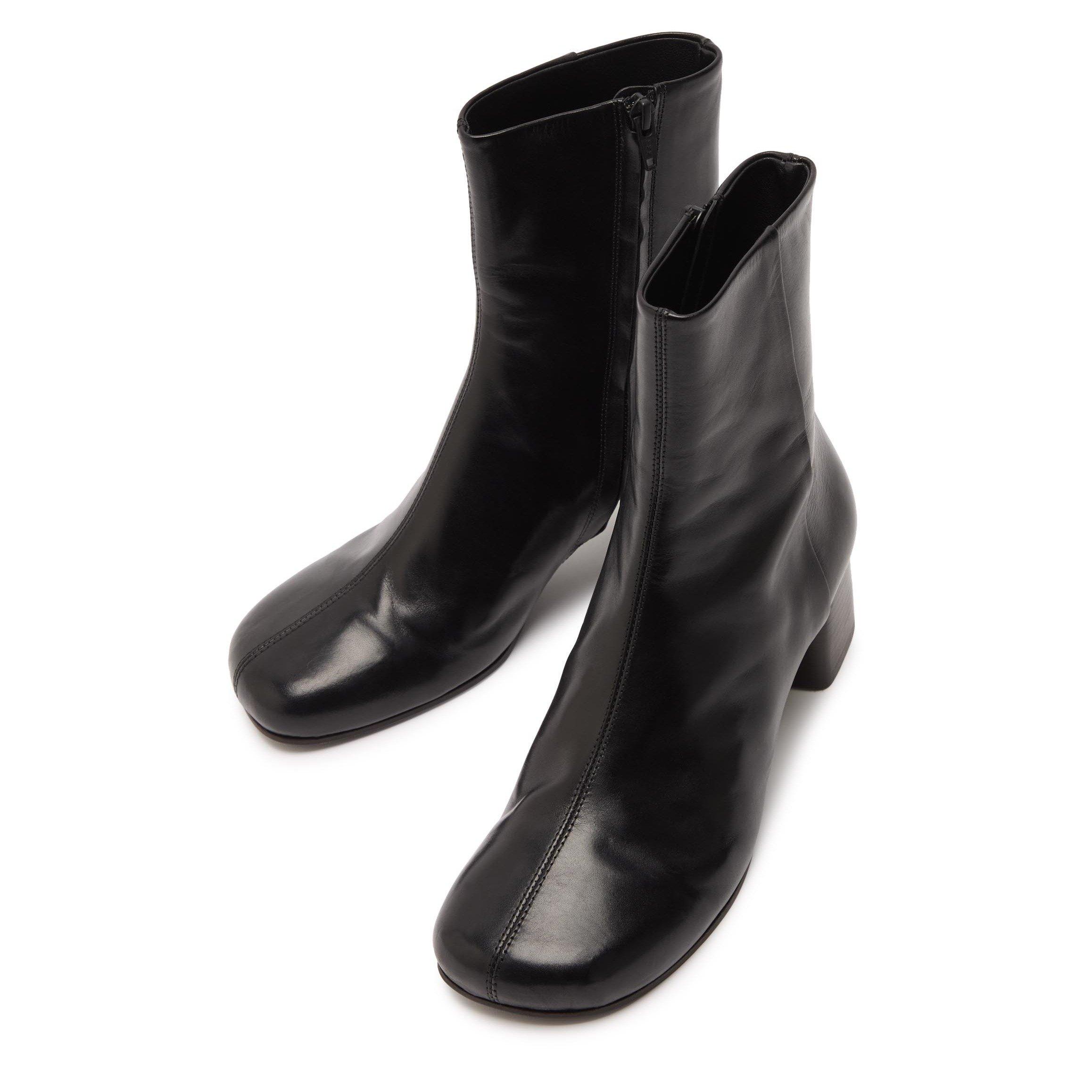 BLACK - Lemaire - Women's Anatomic Leather Heeled Ankle Boots - 3