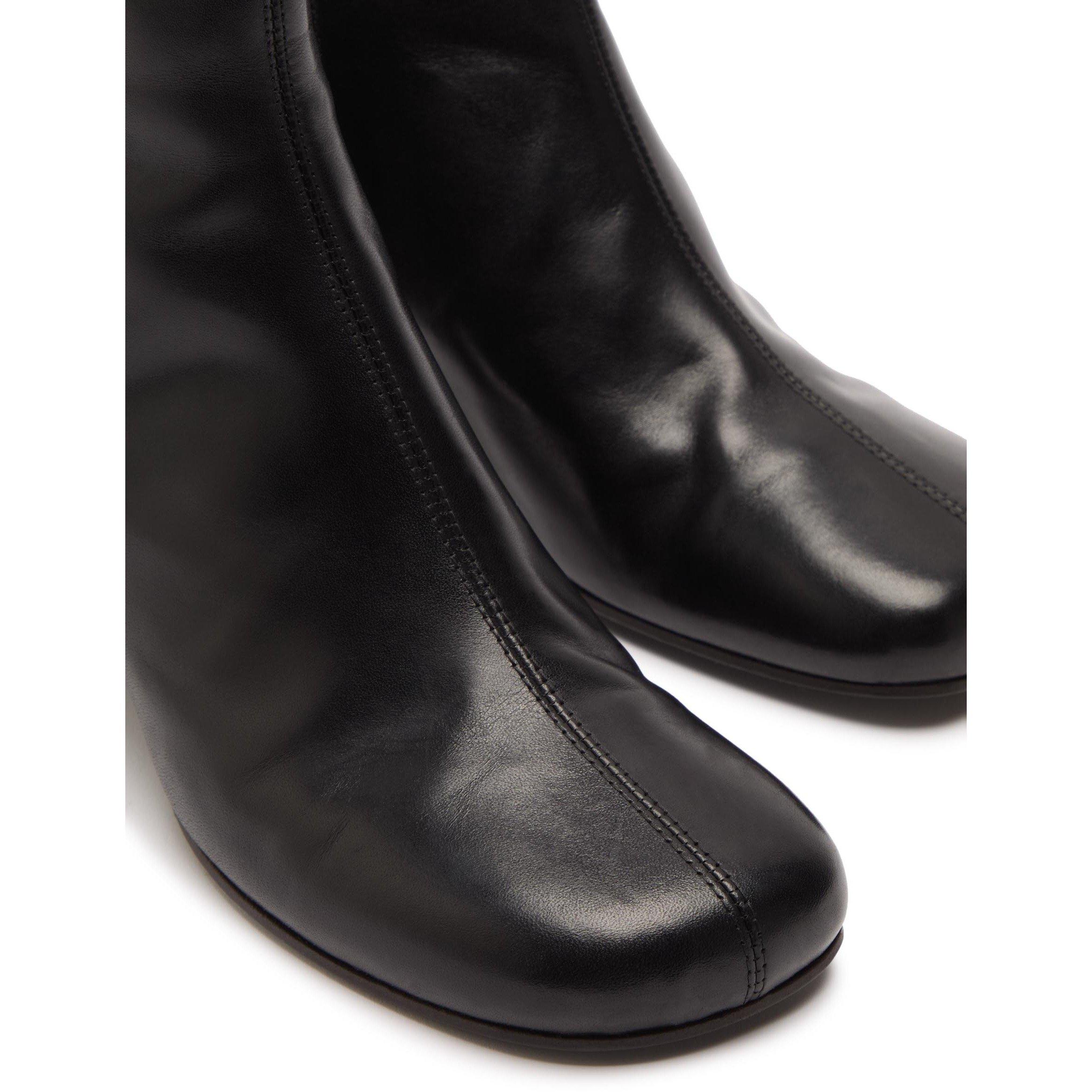 BLACK - Lemaire - Women's Anatomic Leather Heeled Ankle Boots - 4