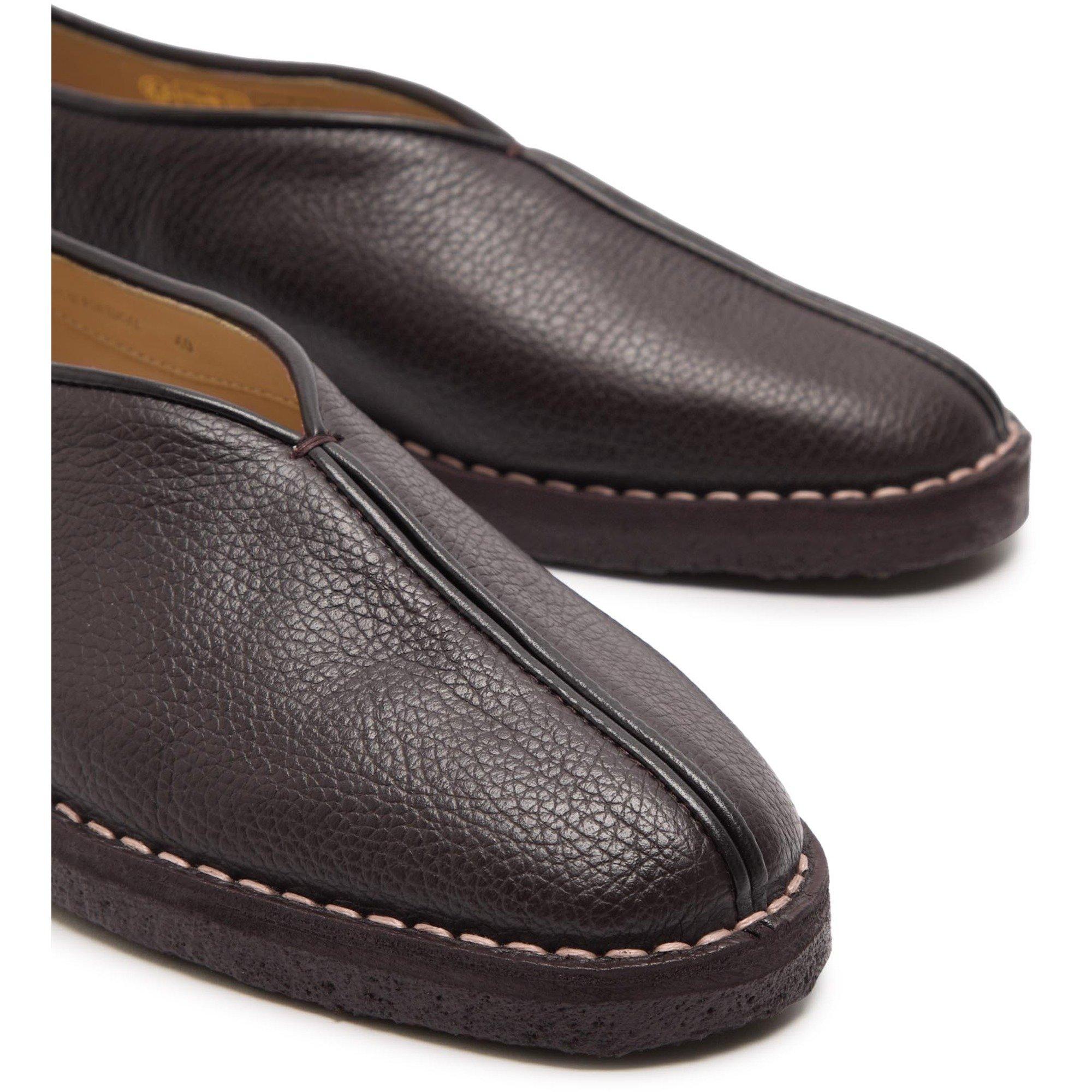 BROWN - Lemaire - Women's Piped Crepe Slippers - 4