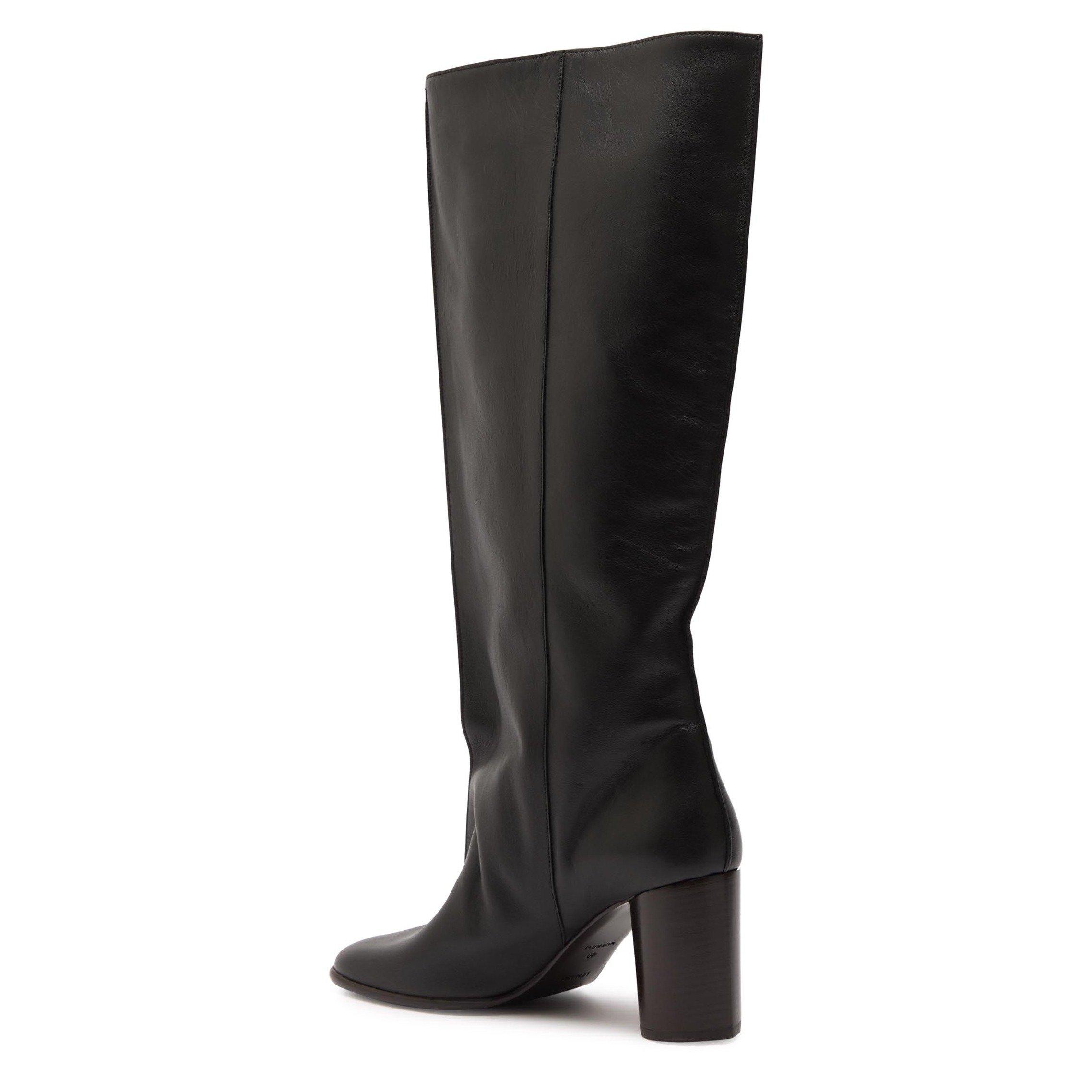 BLACK - Lemaire - Women's Crease Sleeve Leather Knee-High Boots - 2