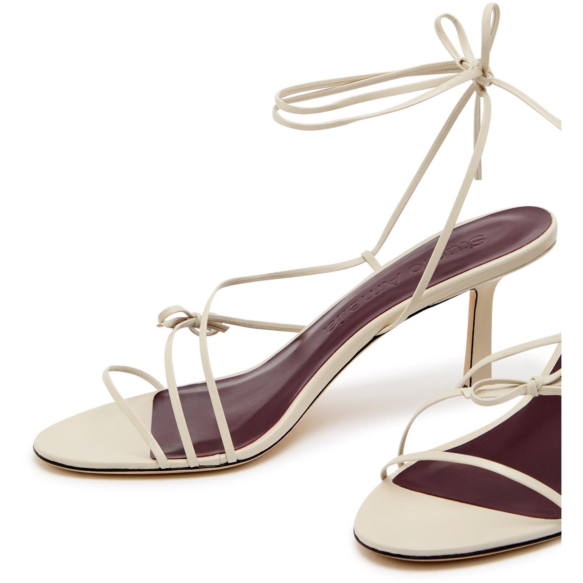 WHITE - Studio Amelia - SOLSTICE WRAPPED 70 SANDAL - 4