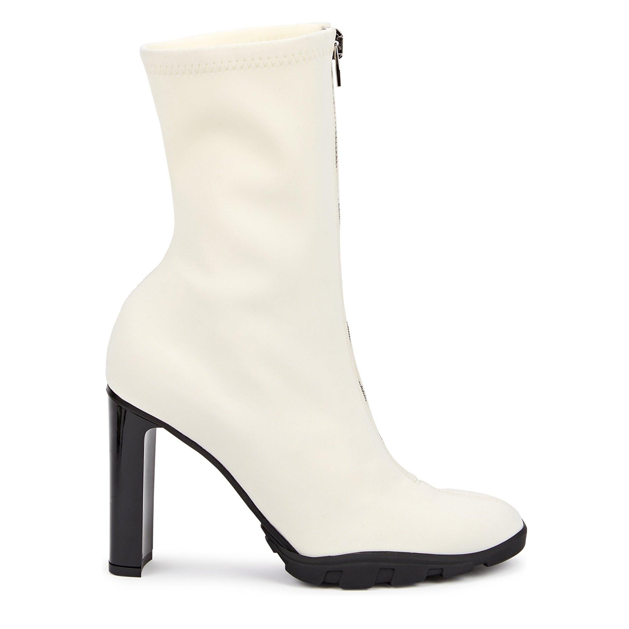 WHITE - Alexander McQueen - TREAD SOLE NEOPRENE HIGH BOOT - 1