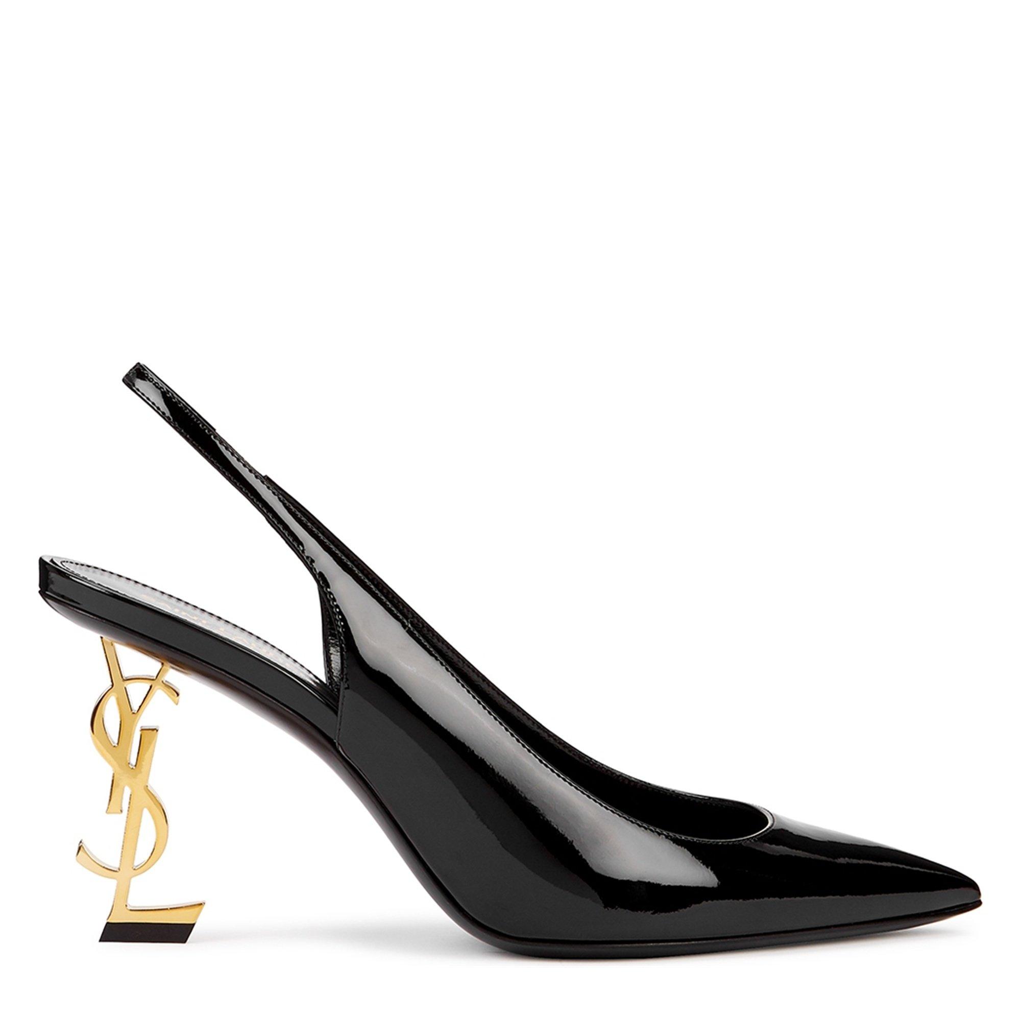 BLACK - Saint Laurent - OPYUM YSL HEEL SLINGBACK 85mm - 1