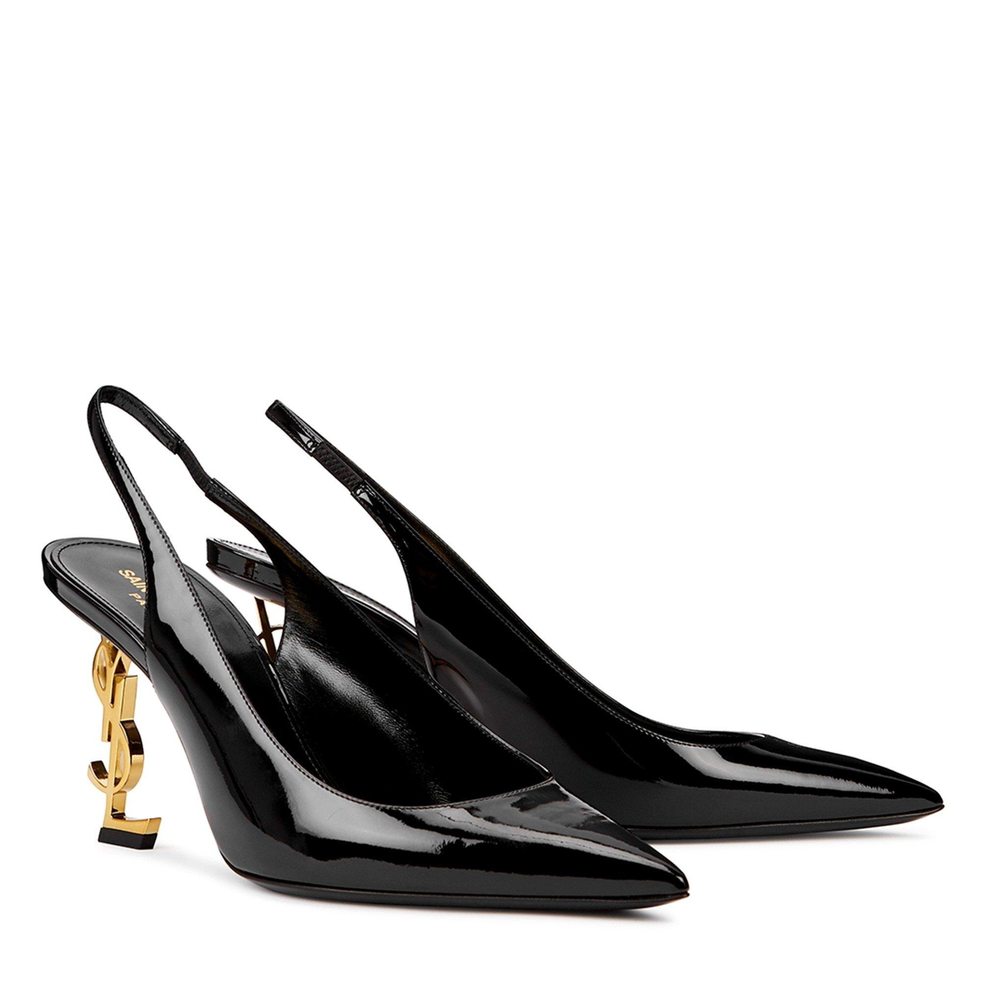 BLACK - Saint Laurent - OPYUM YSL HEEL SLINGBACK 85mm - 2