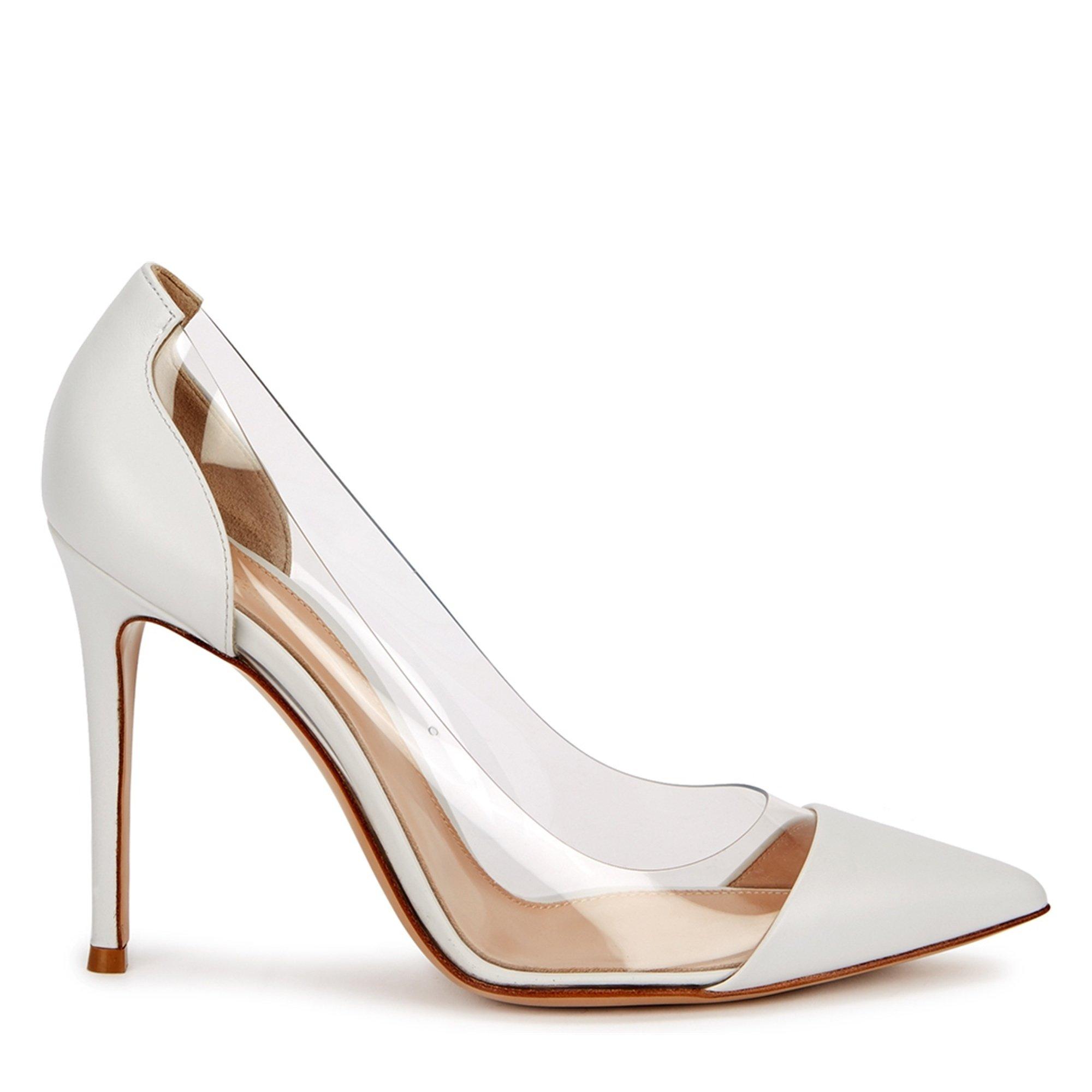 WHITE - Gianvito Rossi - PVC POINT NAPPA PUMP 15 - 1
