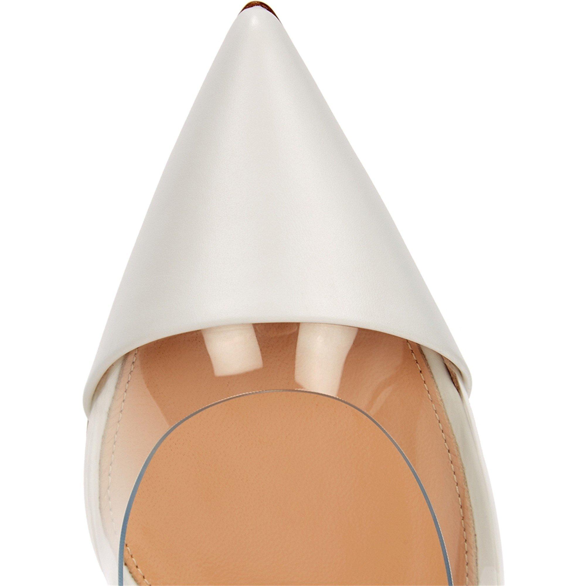 WHITE - Gianvito Rossi - PVC POINT NAPPA PUMP 15 - 5