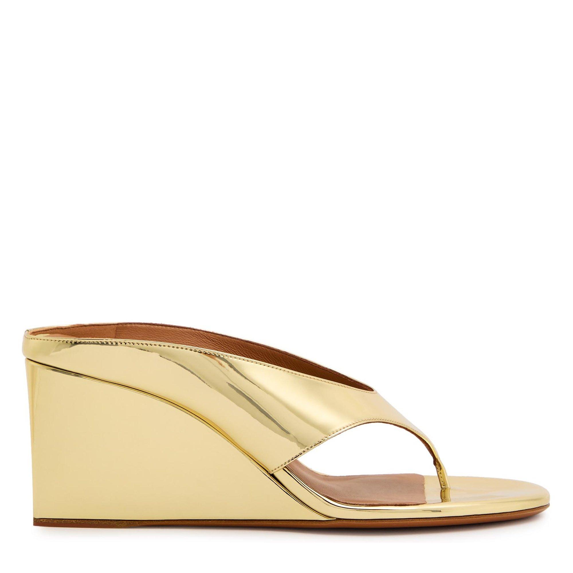 GOLD - Alaia - CUBE THONG MULES