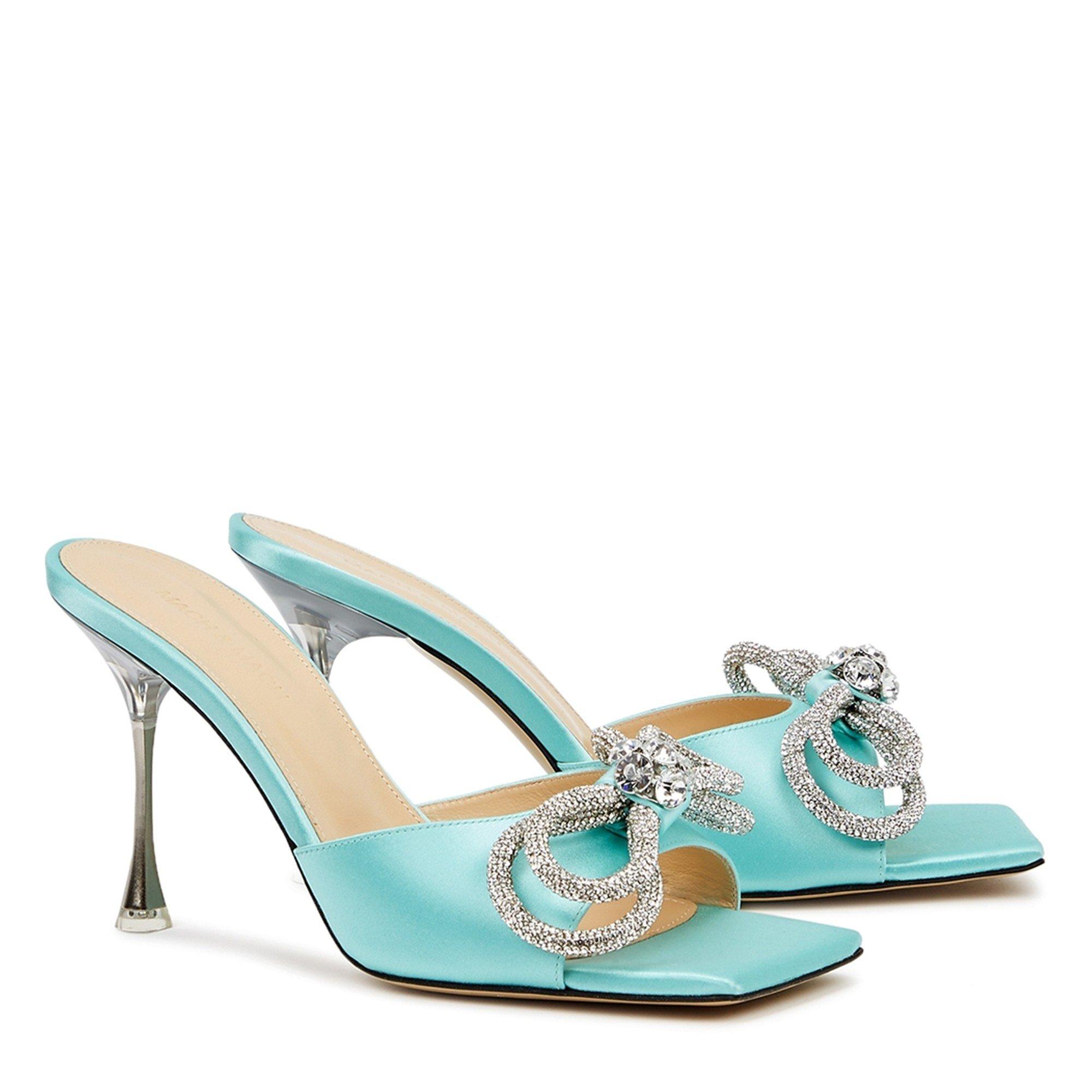 MINT - Mach and Mach - DOUBLE BOW SATIN MULE 95mm - 2