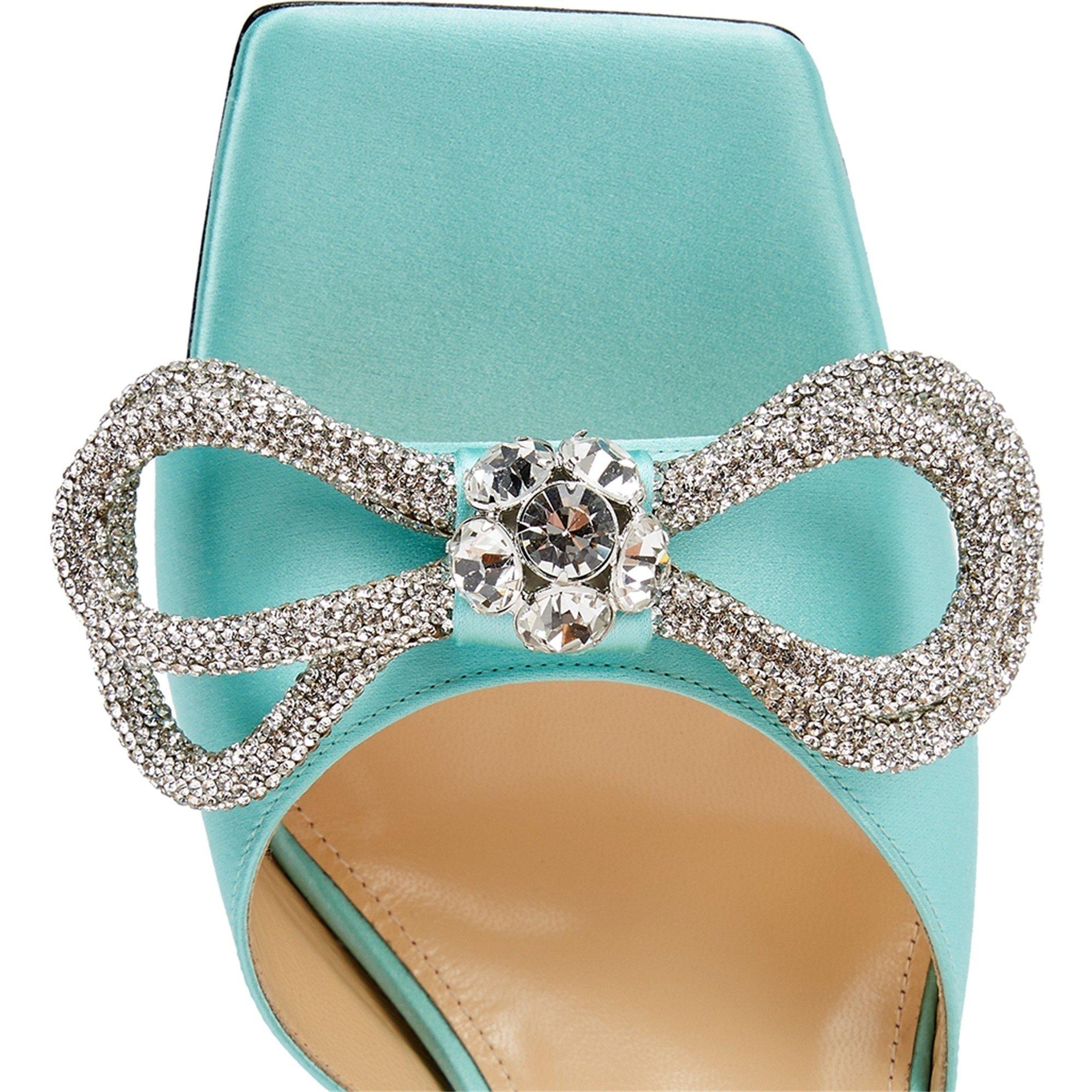 MINT - Mach and Mach - DOUBLE BOW SATIN MULE 95mm - 5