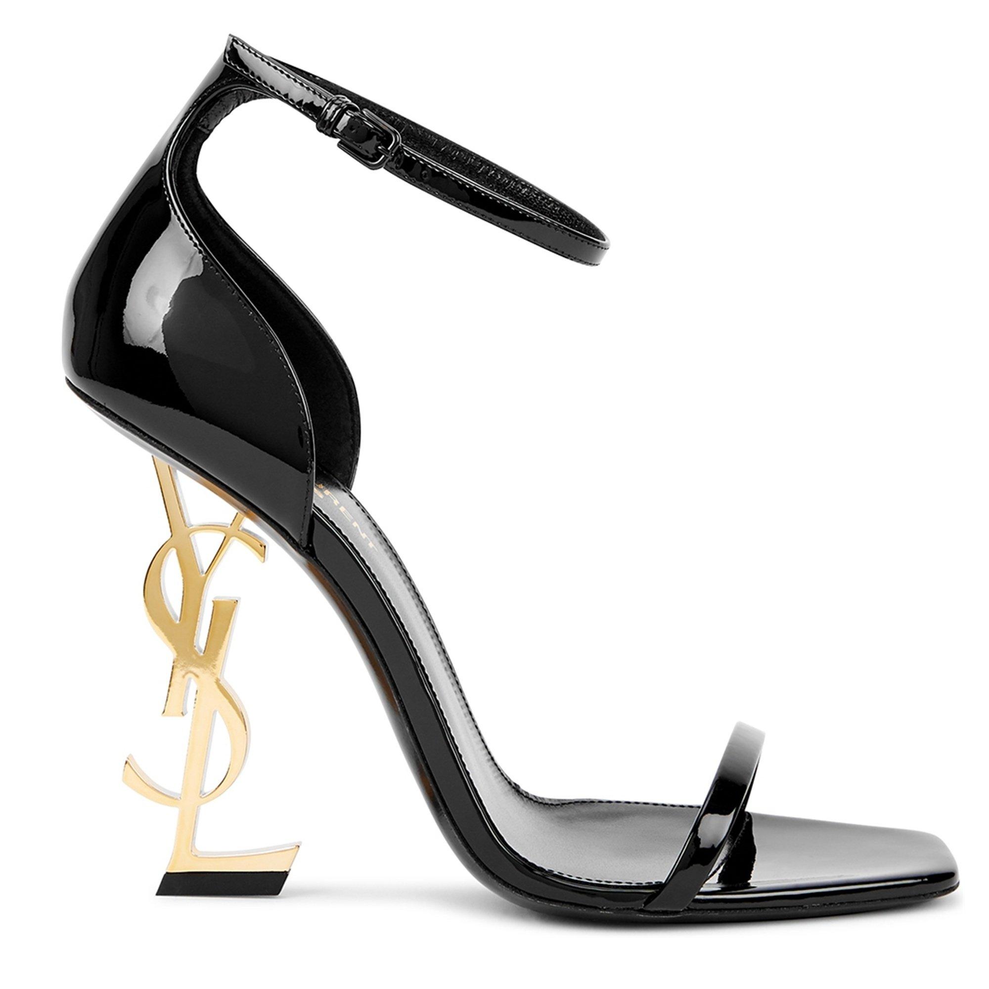 BLACK - Saint Laurent - OPYUM 110 YSL HEEL SANDAL - 1
