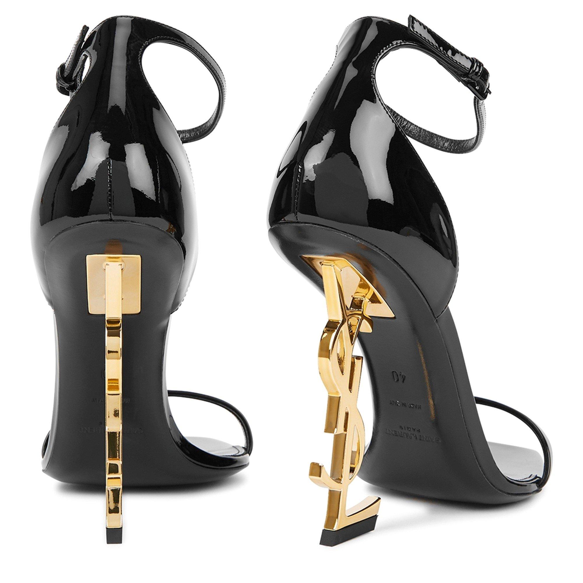 BLACK - Saint Laurent - OPYUM 110 YSL HEEL SANDAL - 4