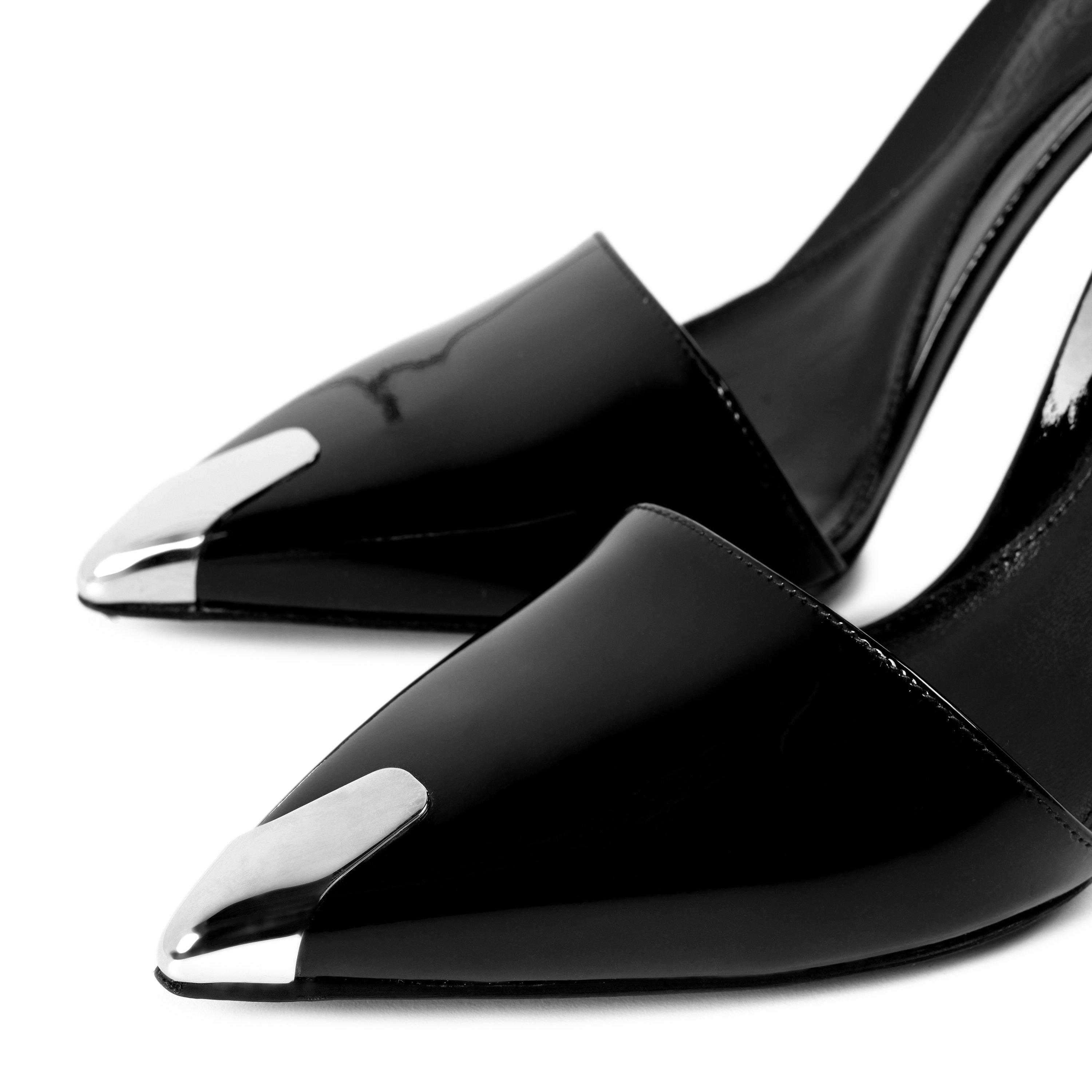 BLACK - Alexander McQueen - PUNK PATENT ANKLE PUMP 10 - 3