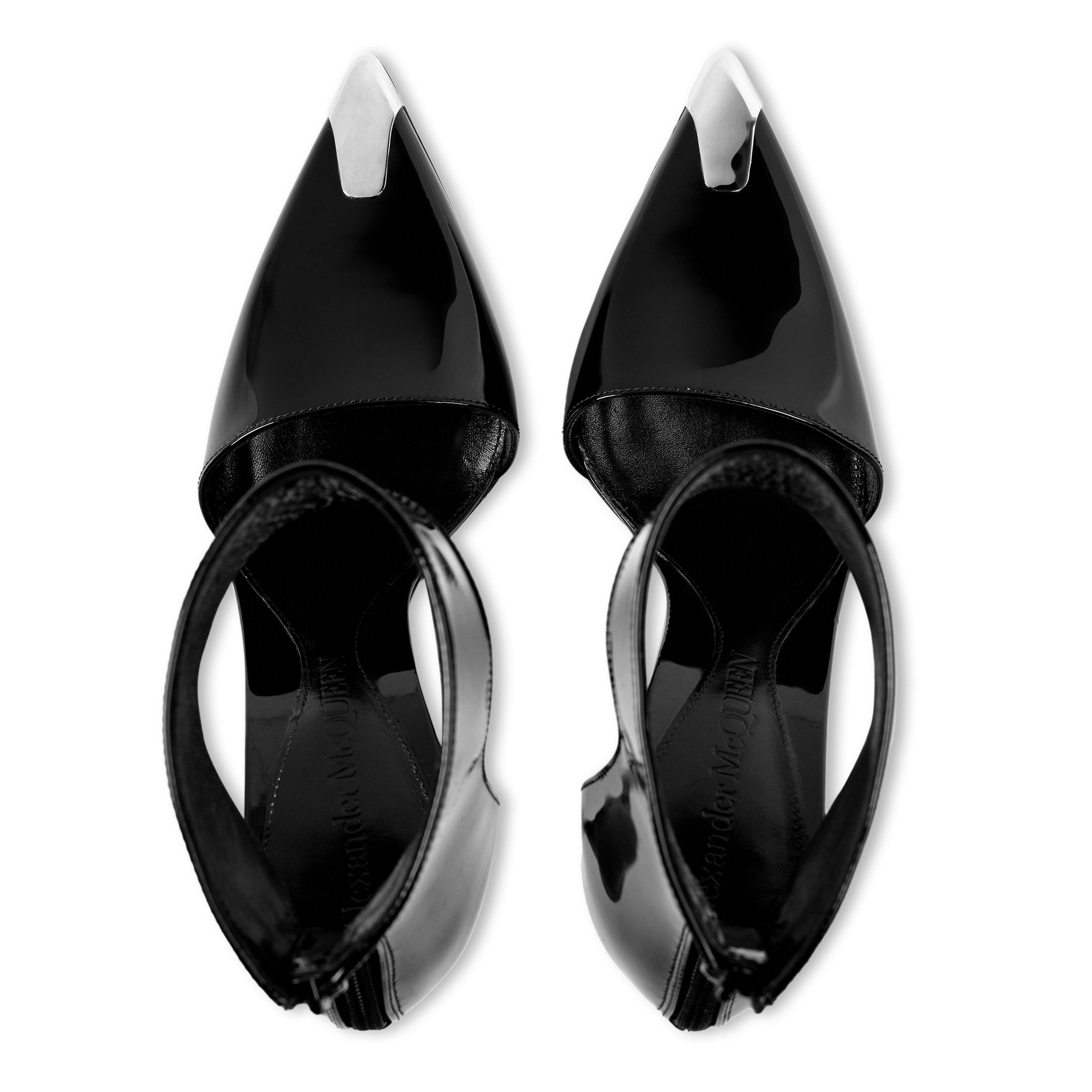 BLACK - Alexander McQueen - PUNK PATENT ANKLE PUMP 10 - 4