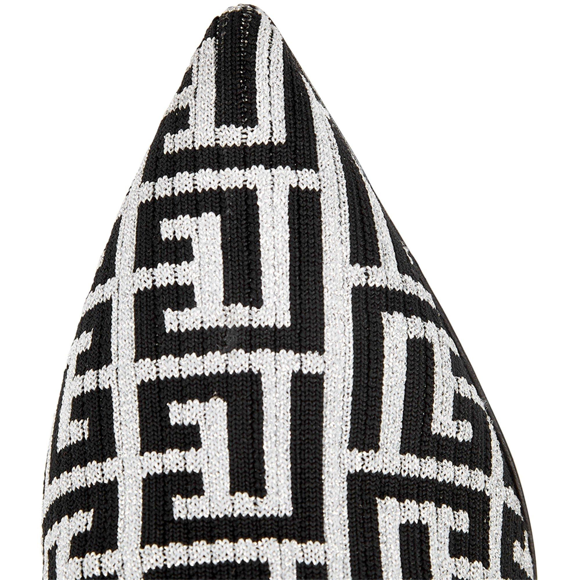 BLACK - Balmain - MONOGRAM KNIT HH ANKLE BOOT 95 - 5