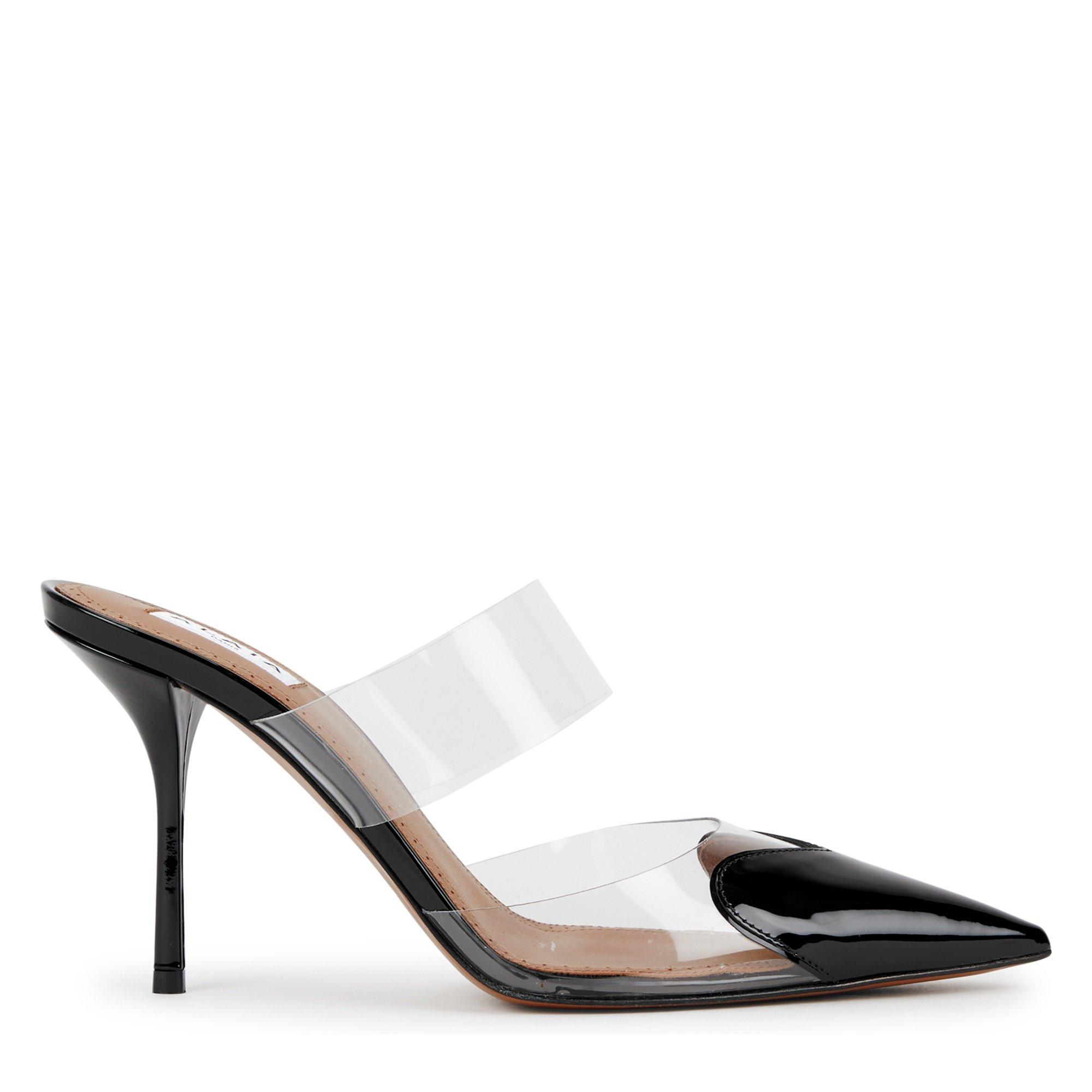 BLACK - Alaia - Women's Coeur Patent Leather Stiletto Mules 90mm - 1