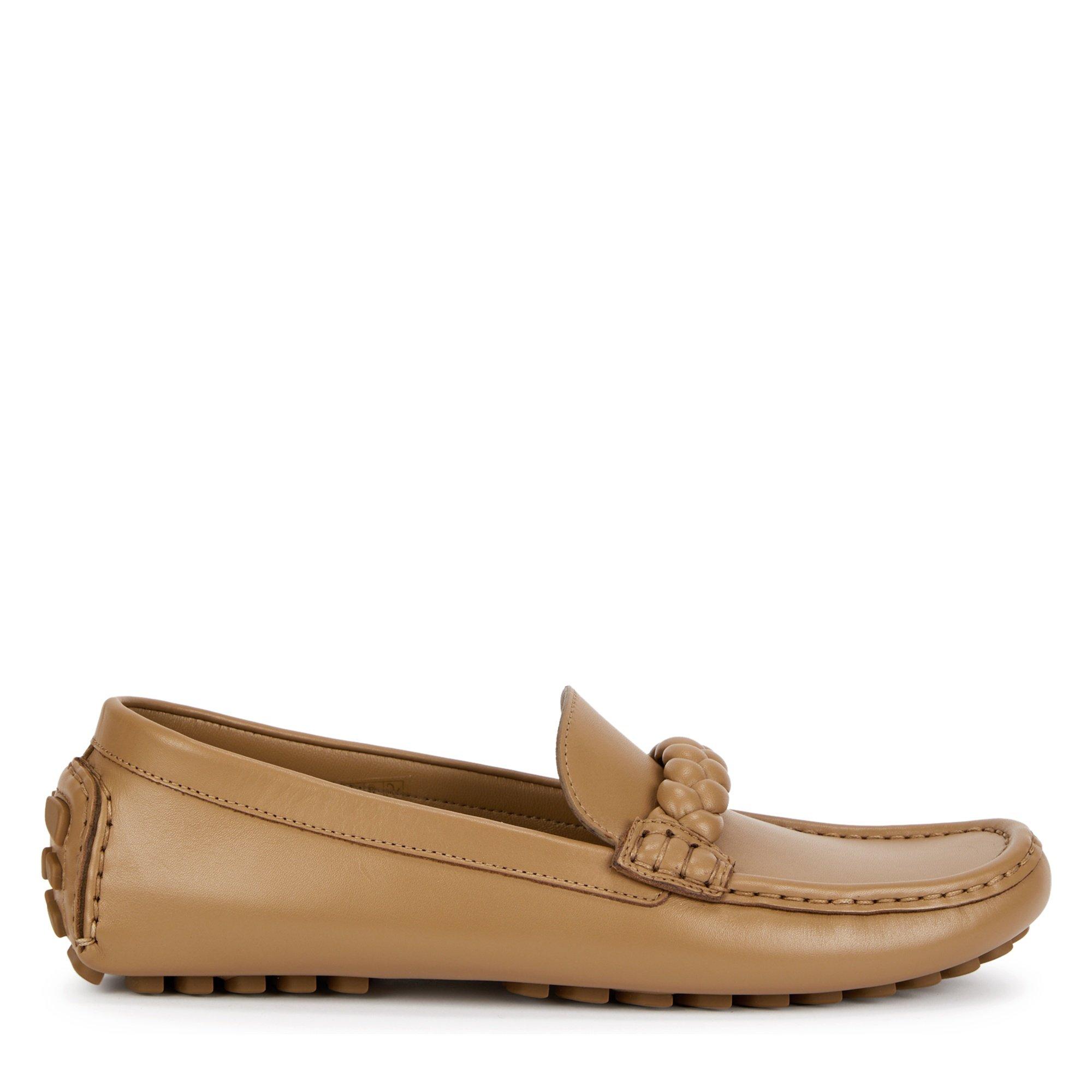 TAN - Gianvito Rossi - MONZO LEATHER DRIVING SHOE - 1