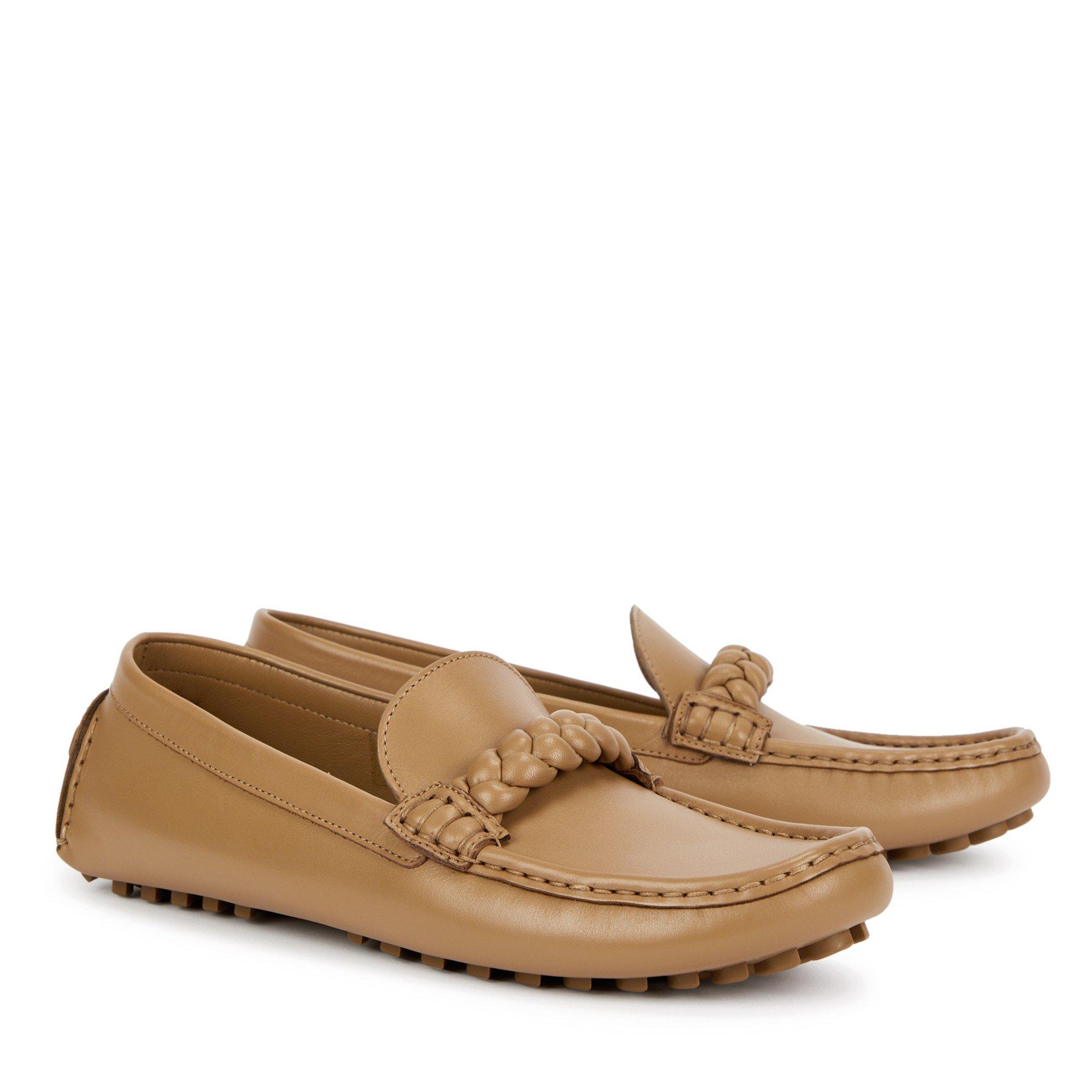 TAN - Gianvito Rossi - MONZO LEATHER DRIVING SHOE - 2