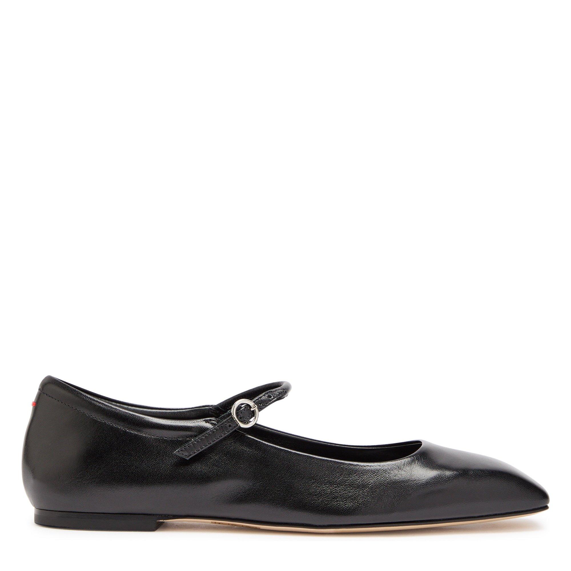 BLACK - Aeyde - UMA SQUARE TOE FLAT BALLERINA - 1