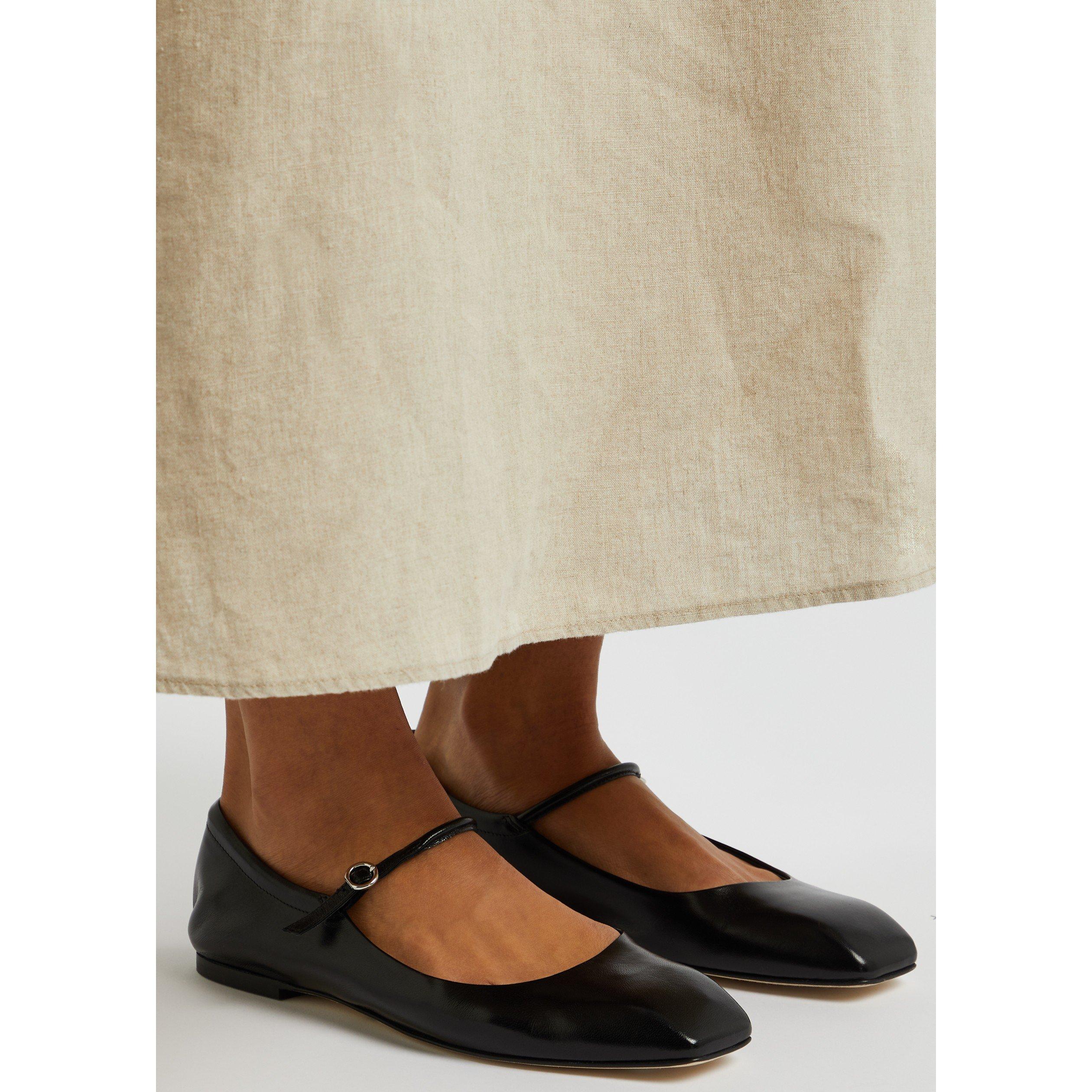 BLACK - Aeyde - UMA SQUARE TOE FLAT BALLERINA - 3