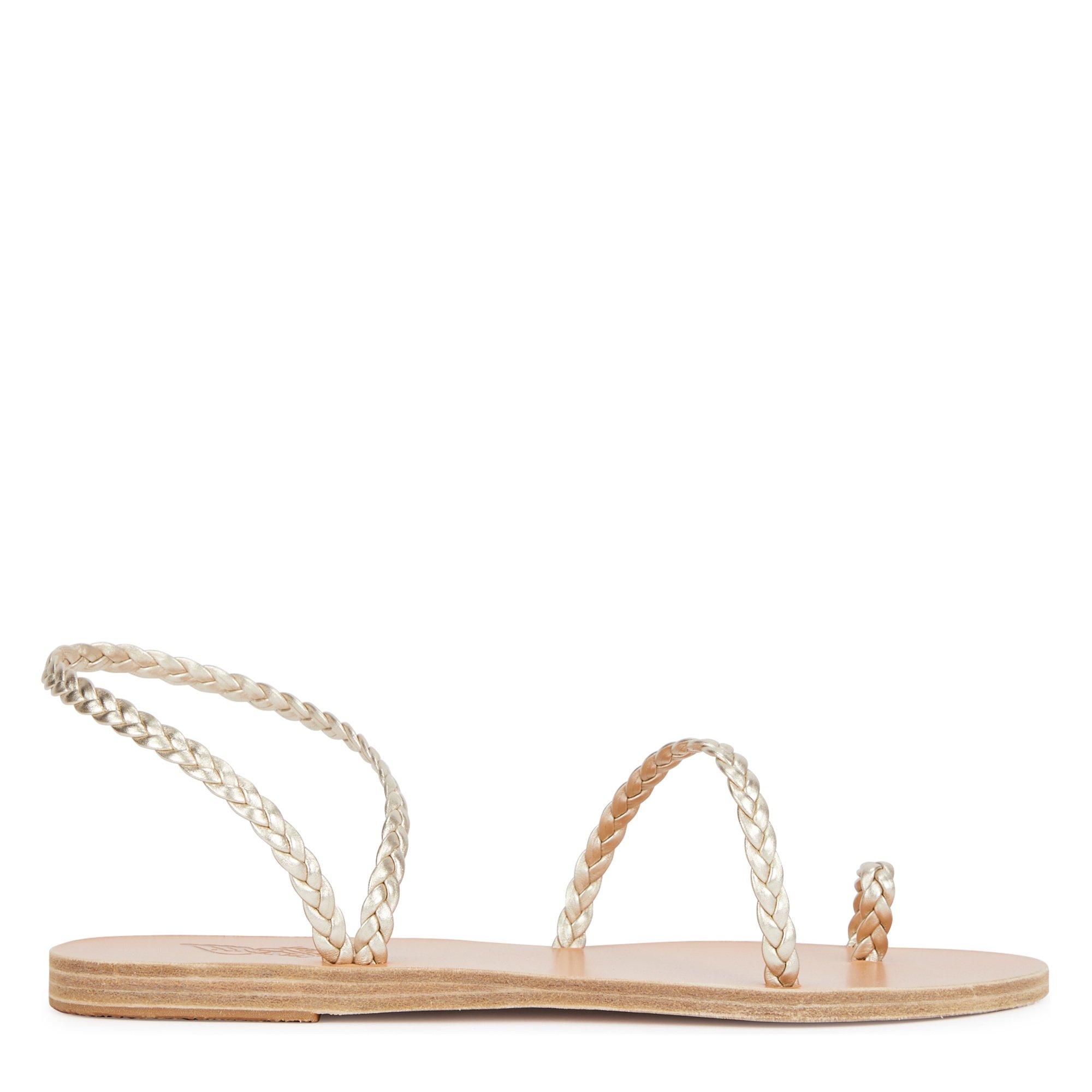 GOLD - Ancient Greek Sandals - ELEFTHERIA BRAID FLAT SANDAL - 1