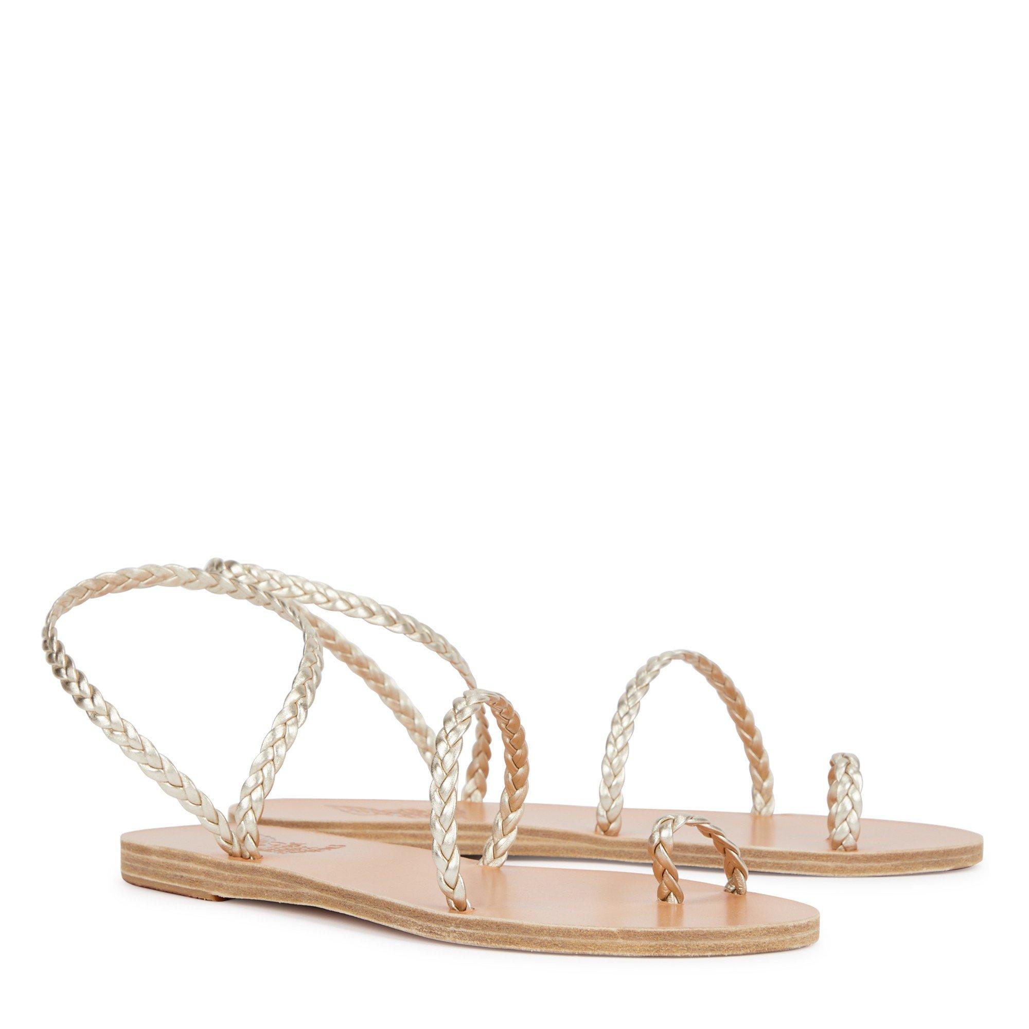 GOLD - Ancient Greek Sandals - ELEFTHERIA BRAID FLAT SANDAL - 2