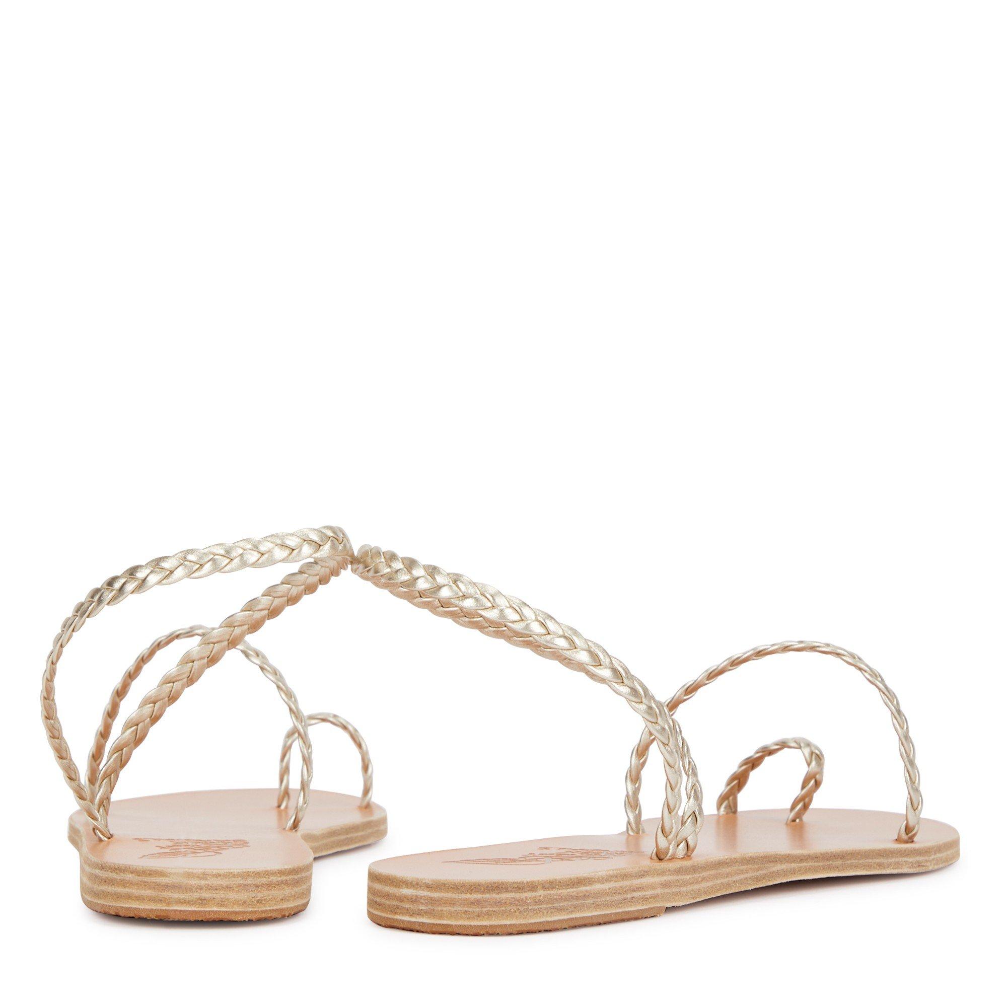 GOLD - Ancient Greek Sandals - ELEFTHERIA BRAID FLAT SANDAL - 4
