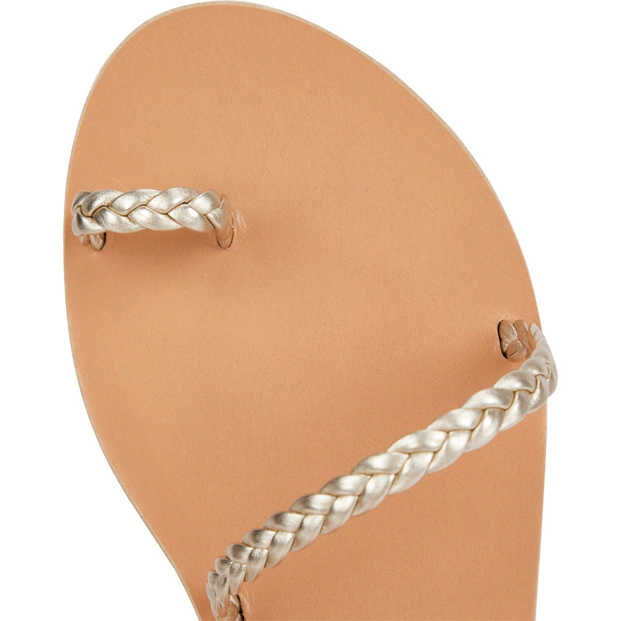 GOLD - Ancient Greek Sandals - ELEFTHERIA BRAID FLAT SANDAL - 5