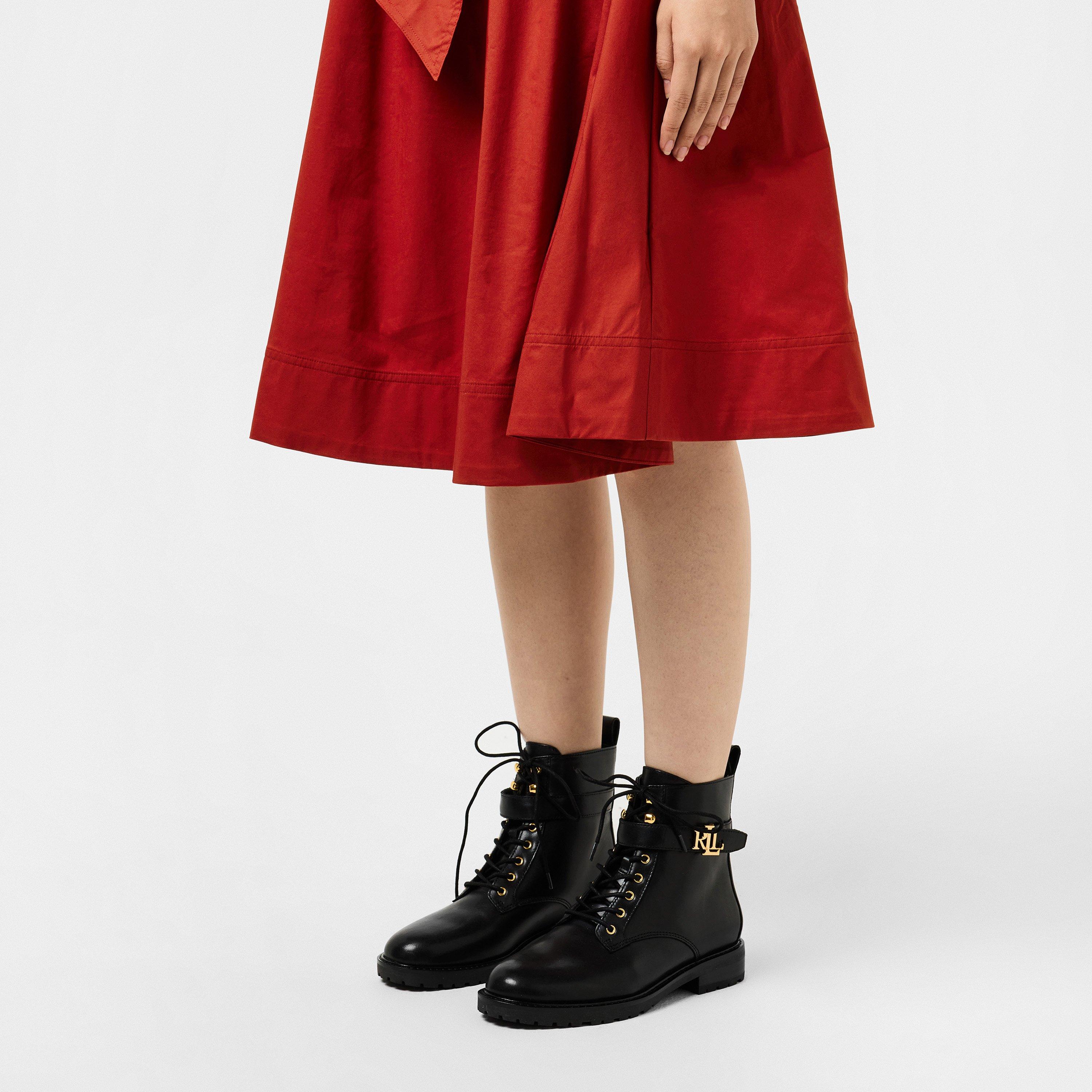 Black - Lauren by Ralph Lauren - Eldridge Burnished Leather Boot - 3