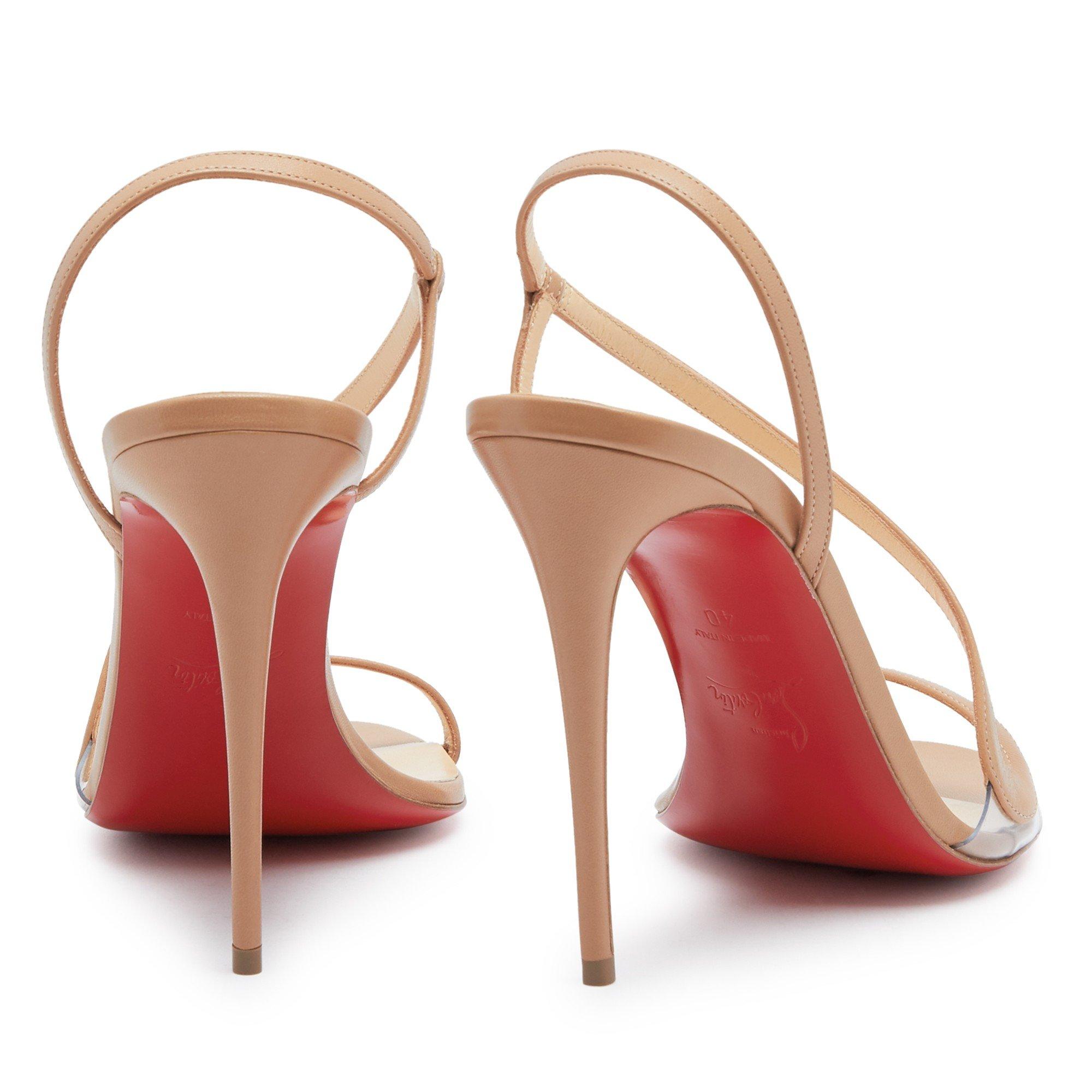 NUDE - Christian Louboutin - Women's Rosalie 100 Kid Leather Heeled Sandals - 4