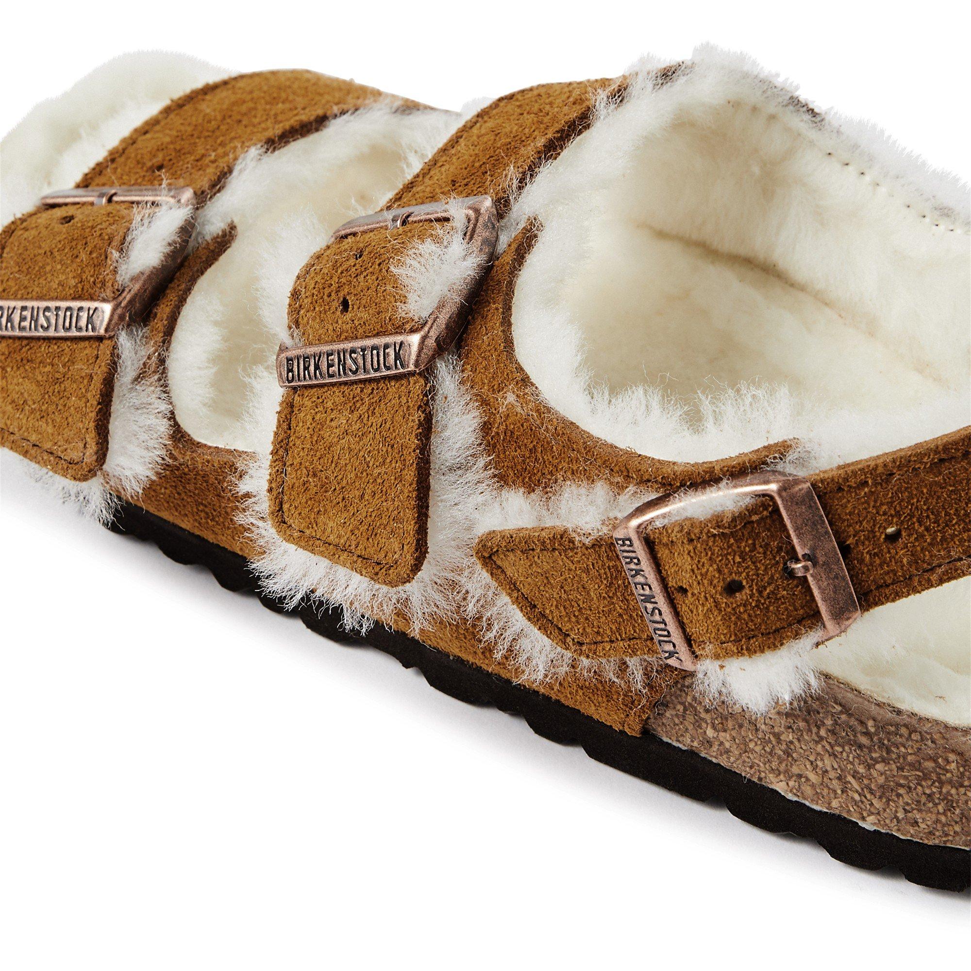 TAN - Birkenstock - MILANO SUEDE SHEARLING SANDAL - 5