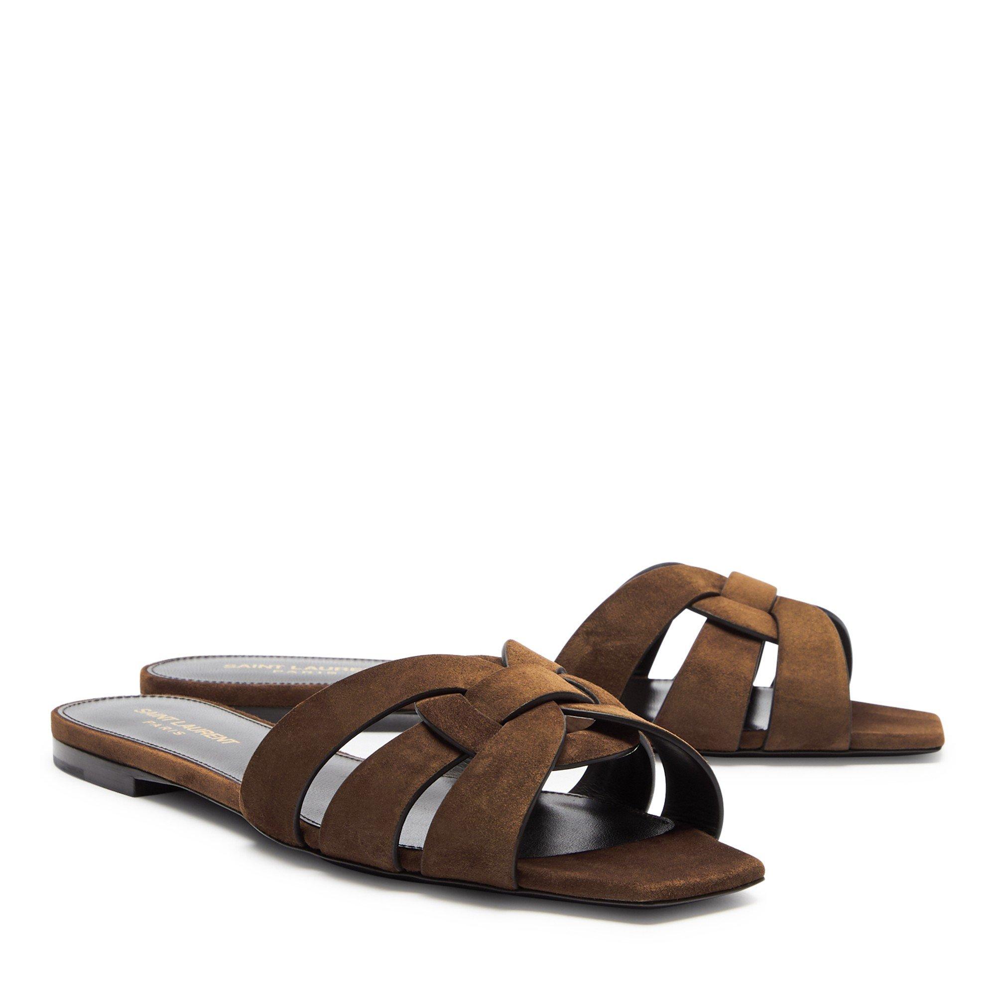 BROWN - Saint Laurent - TRIBUTE FLAT MULE - 2
