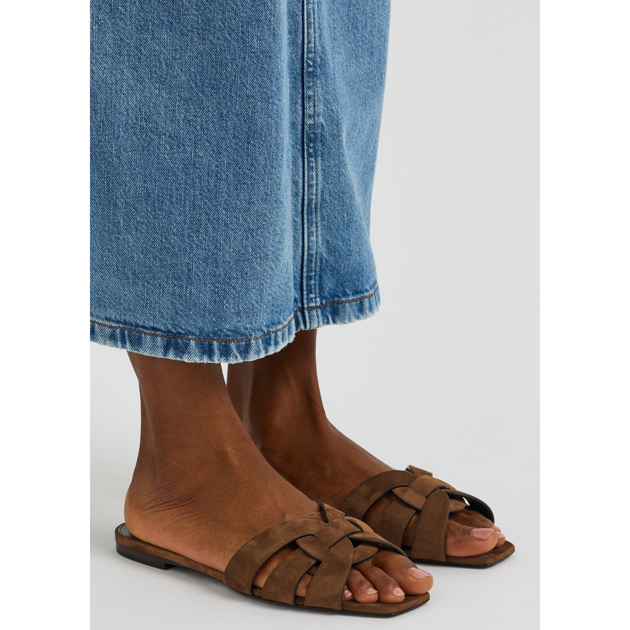 BROWN - Saint Laurent - TRIBUTE FLAT MULE - 3