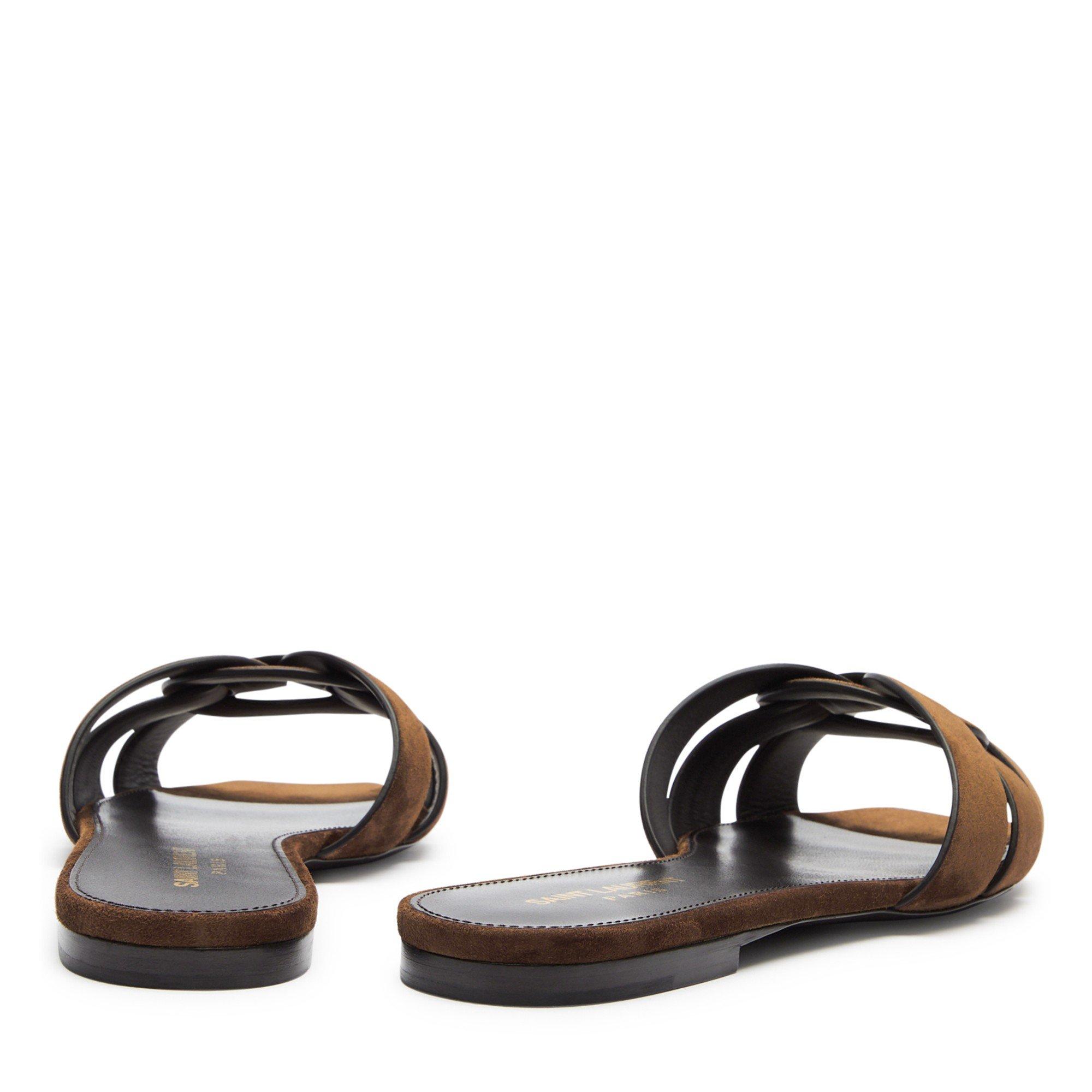 BROWN - Saint Laurent - TRIBUTE FLAT MULE - 4