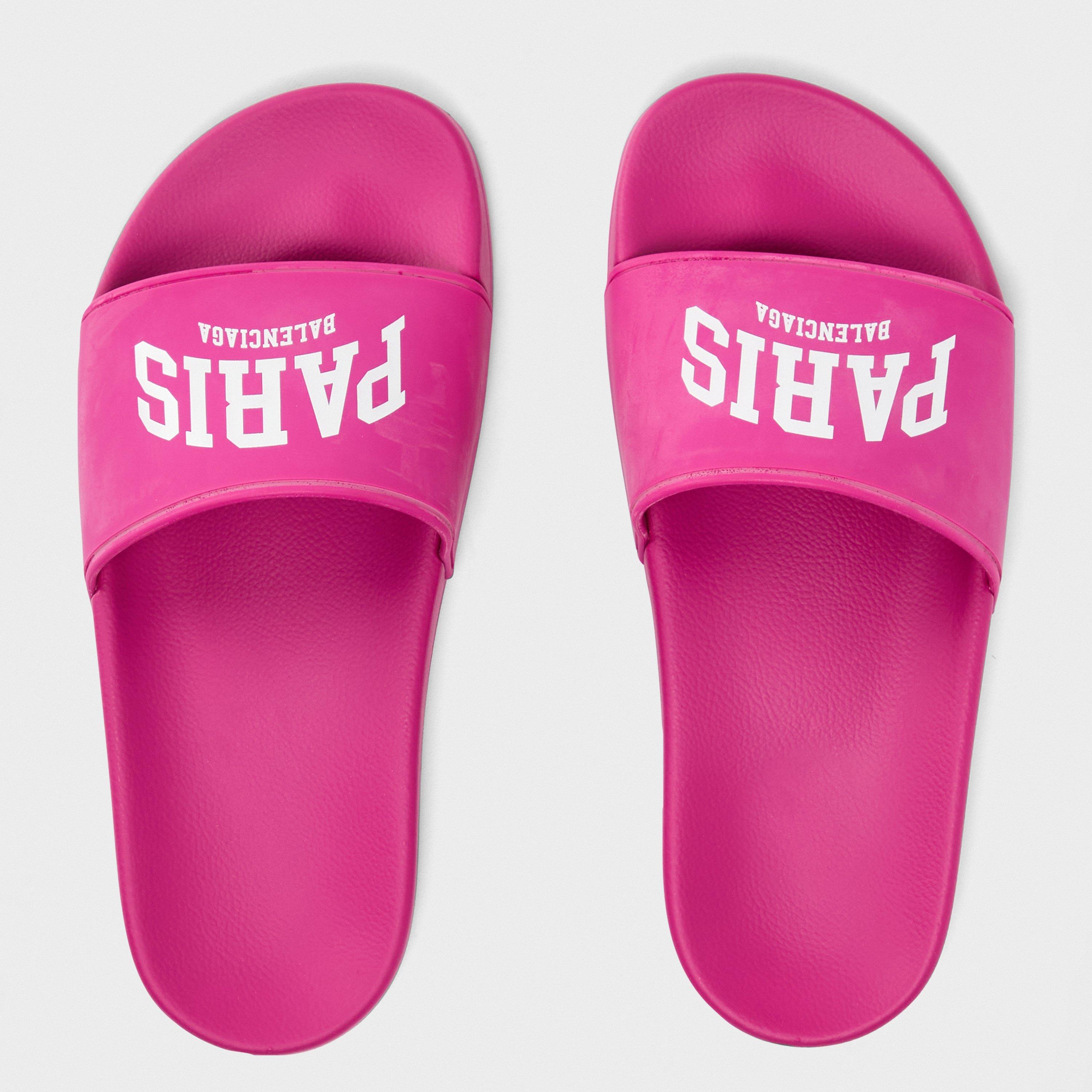 Dark Fuchsia - Balenciaga - Women's Paris Slider Slippers - 4