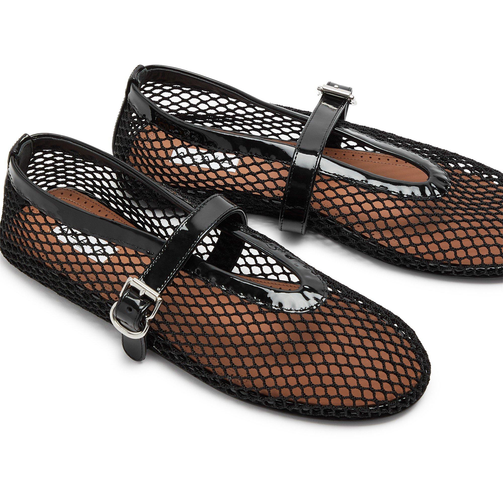 BLACK - Alaia - BALLERINA MESH FLAT - 4