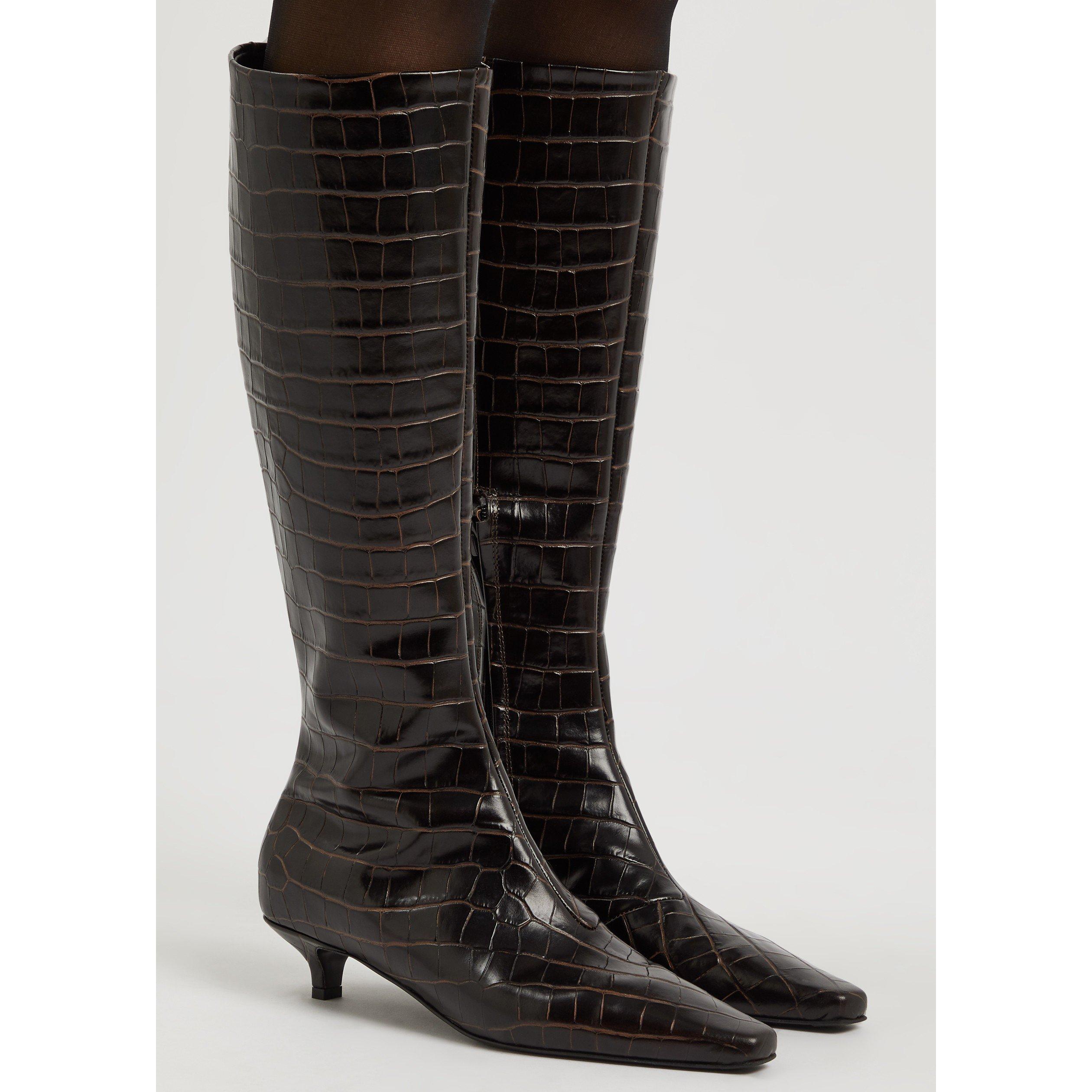 BROWN - Toteme - SLIM KNEE-HIGH BOOT - 3