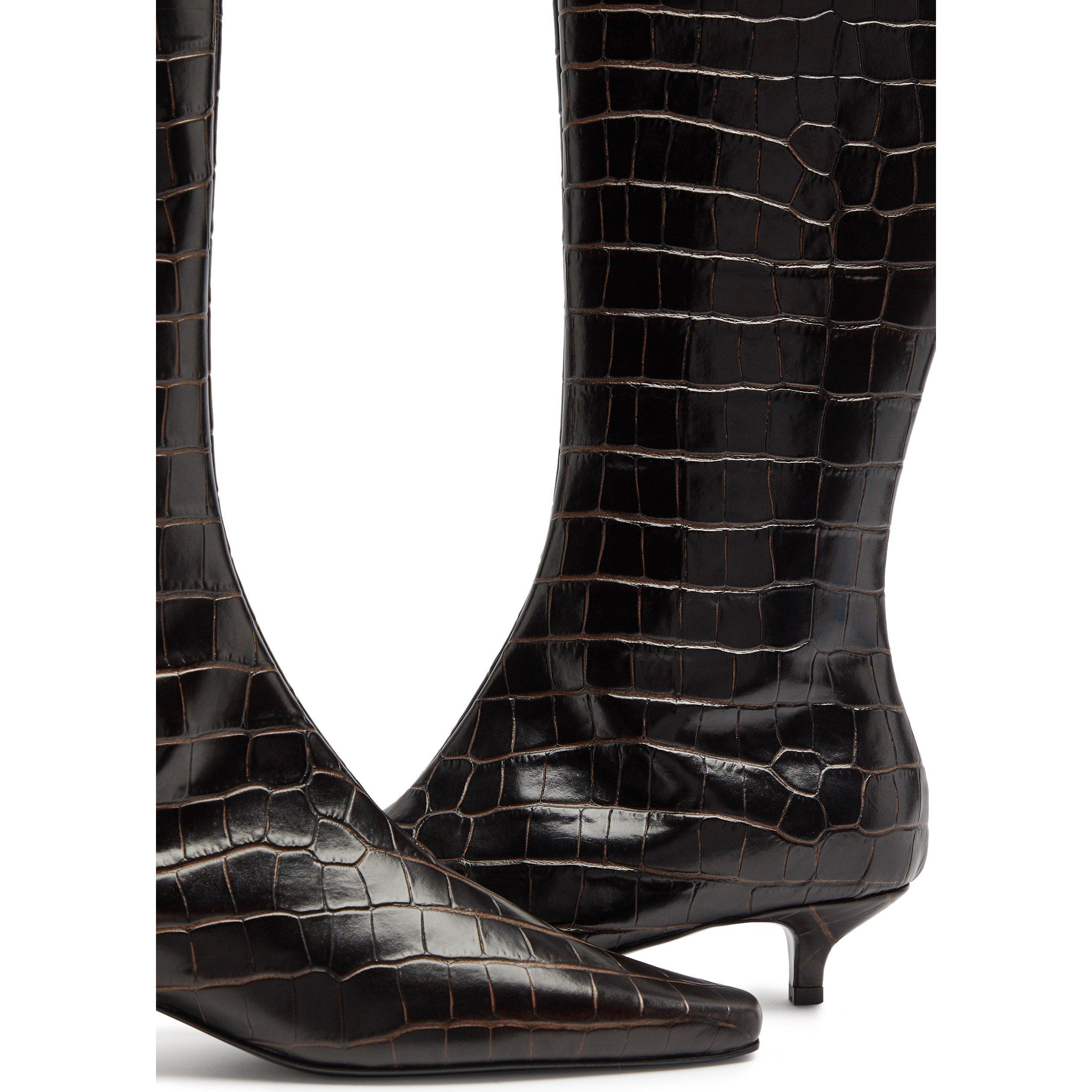BROWN - Toteme - SLIM KNEE-HIGH BOOT - 5