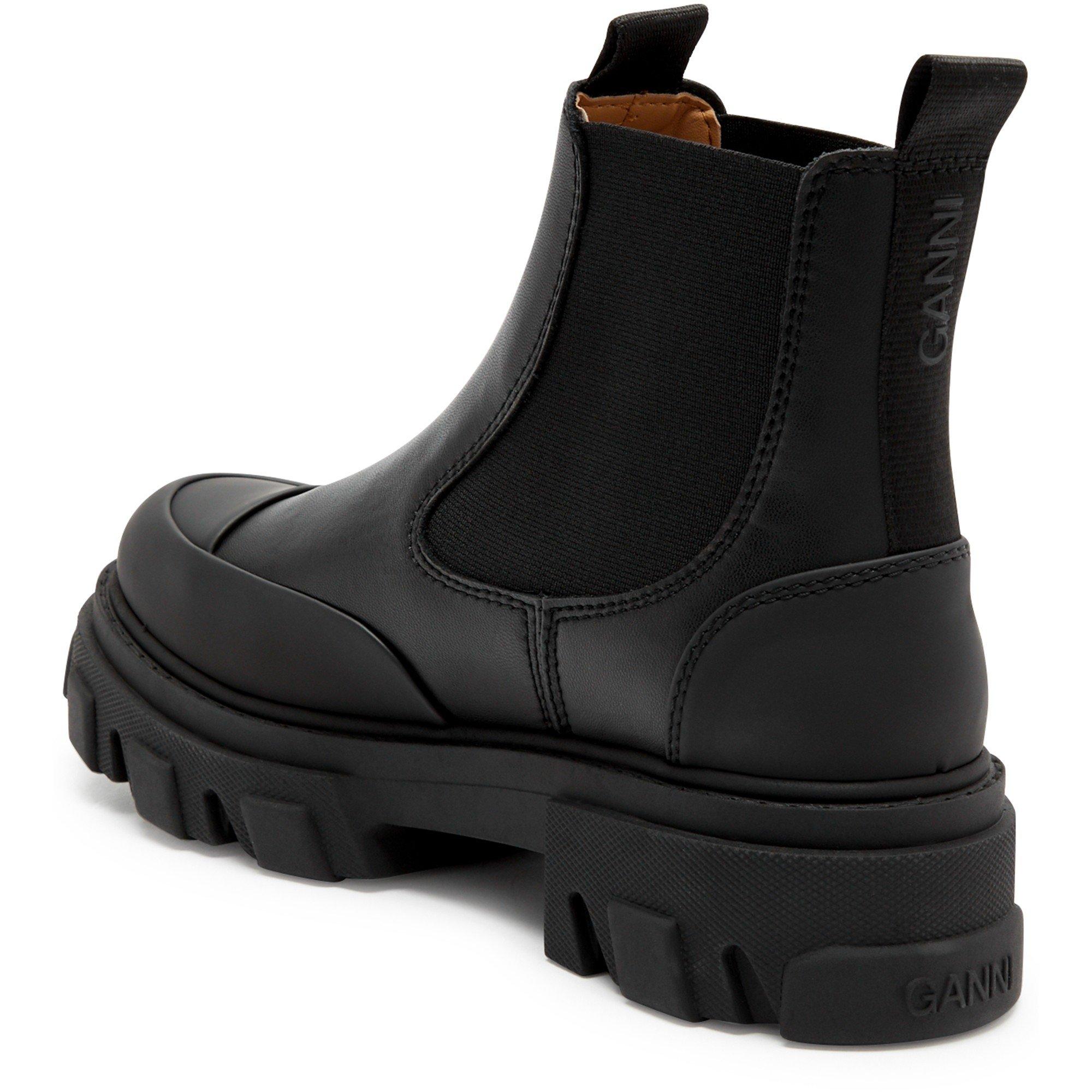 BLACK - Ganni - LOW RECYCLED LEATHER BOOT - 2