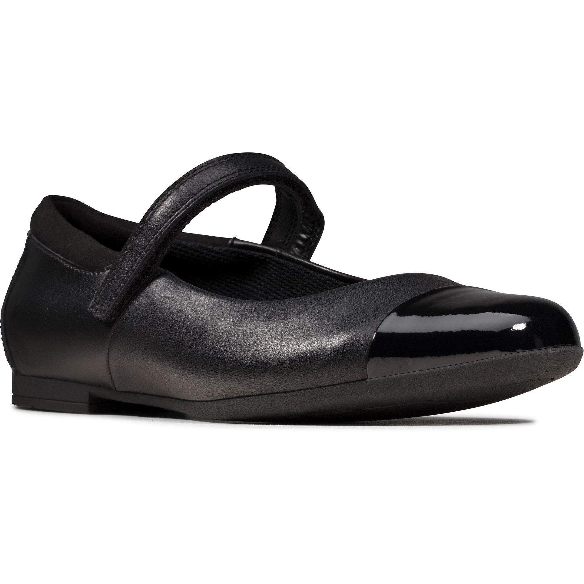 Black Leather - Clarks - Scala Gem Mary Janes - 2