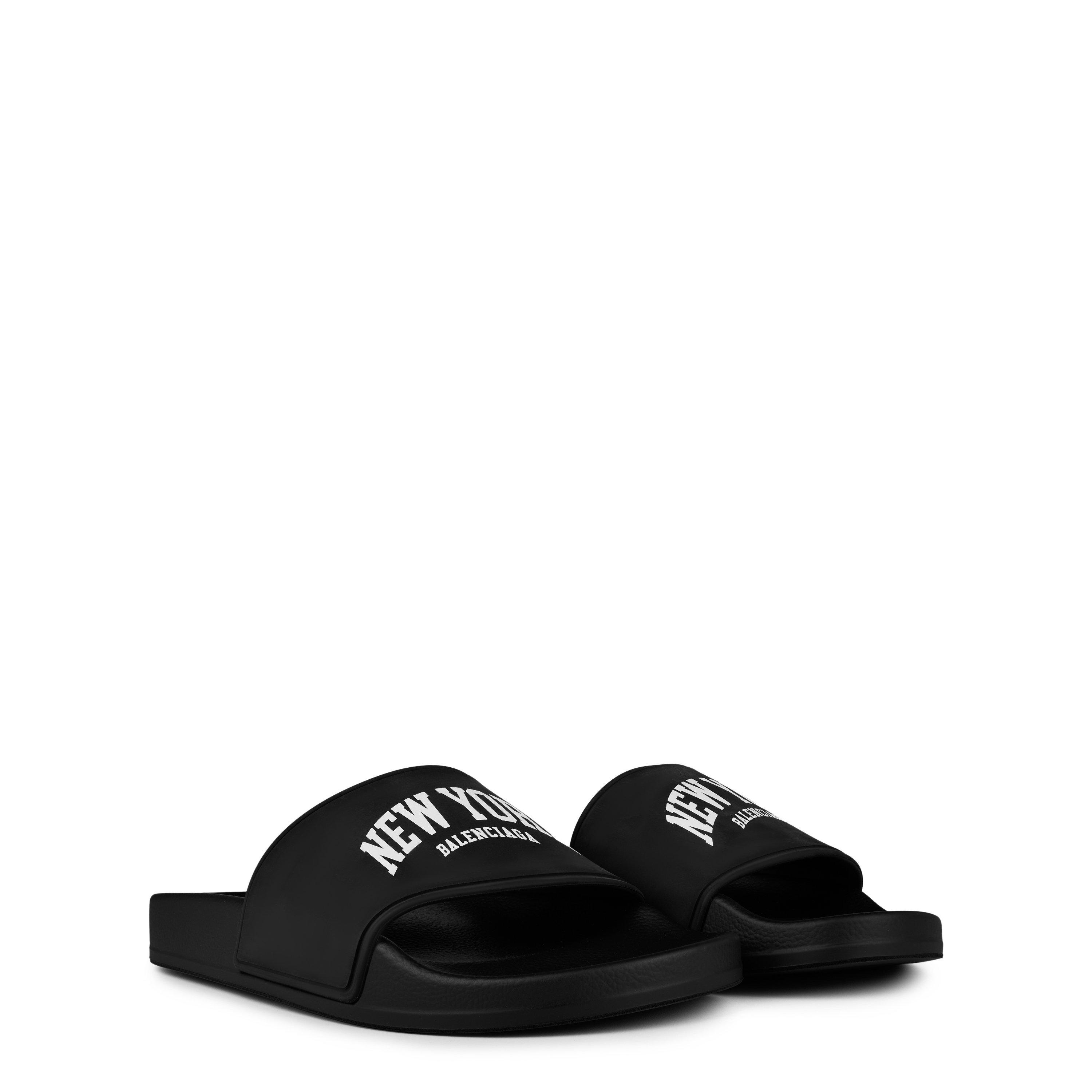 Black - Balenciaga - Cities New York Rubber Slides - 3