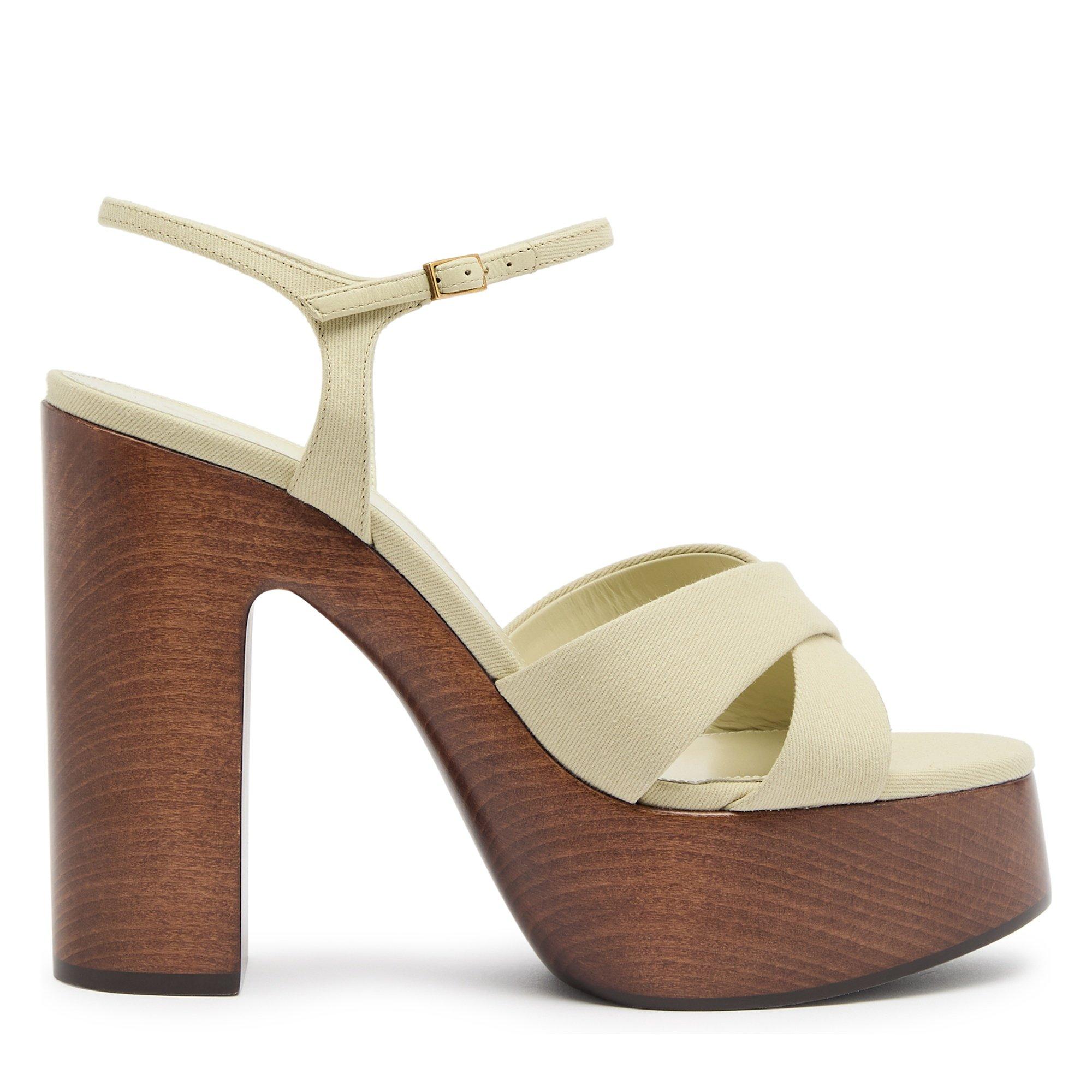 BEIGE - Saint Laurent - BIANCA PLATFORM SANDAL 85 - 1
